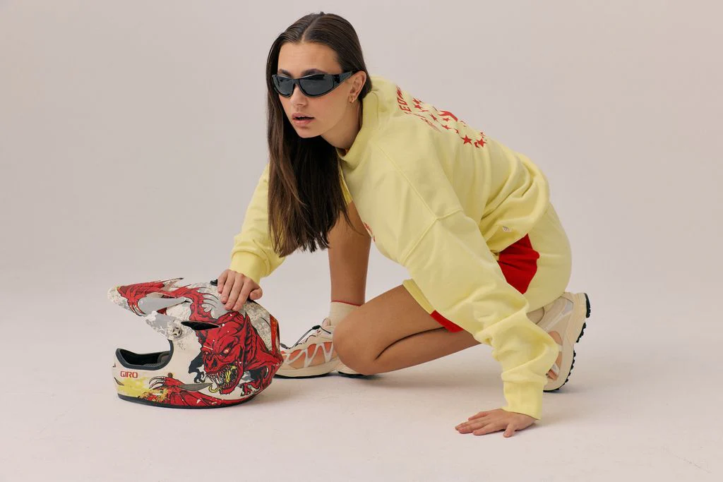ARAMINTA JAMES Womens Speedy Sweatshirt in Yellow Iris - Image 4