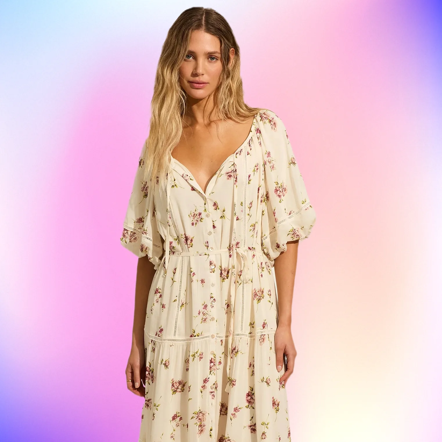 AUGUSTE THE LABEL Womens Alannah Maxi Dress - Ivory - Image 5
