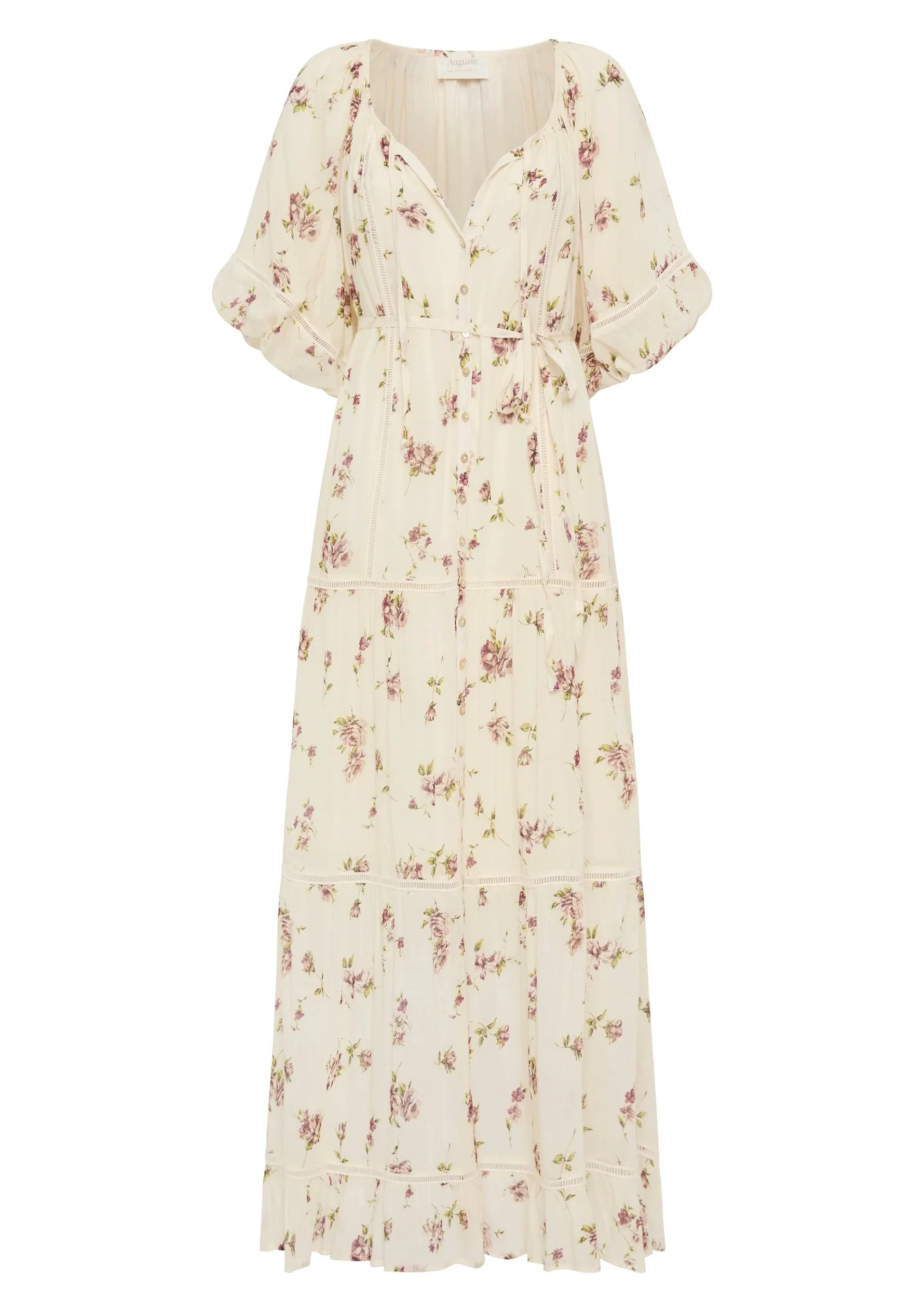 AUGUSTE THE LABEL Womens Alannah Maxi Dress - Ivory - Image 8