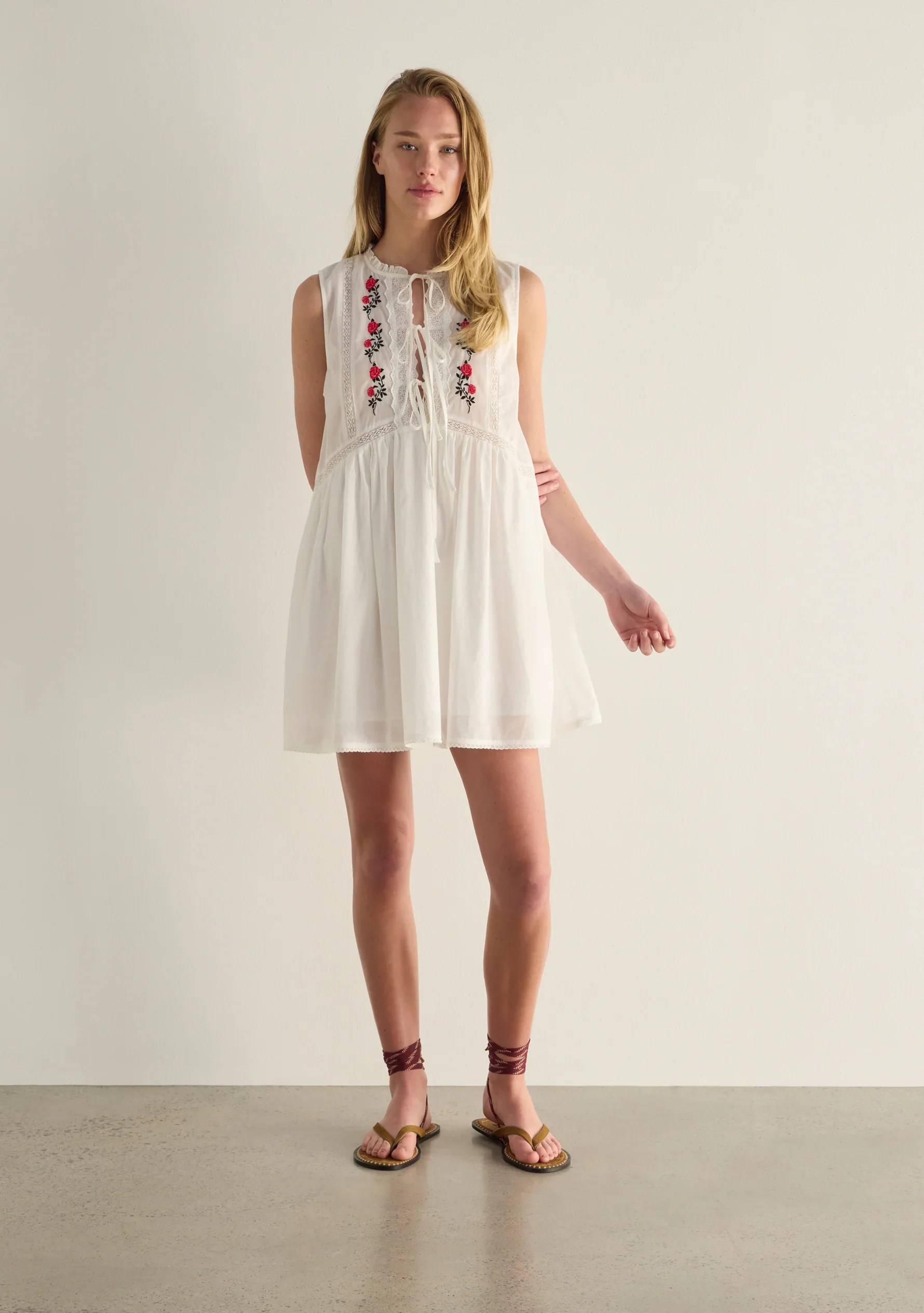 AUGUSTE THE LABEL Womens Bellamy Mini Dress in White - Image 2