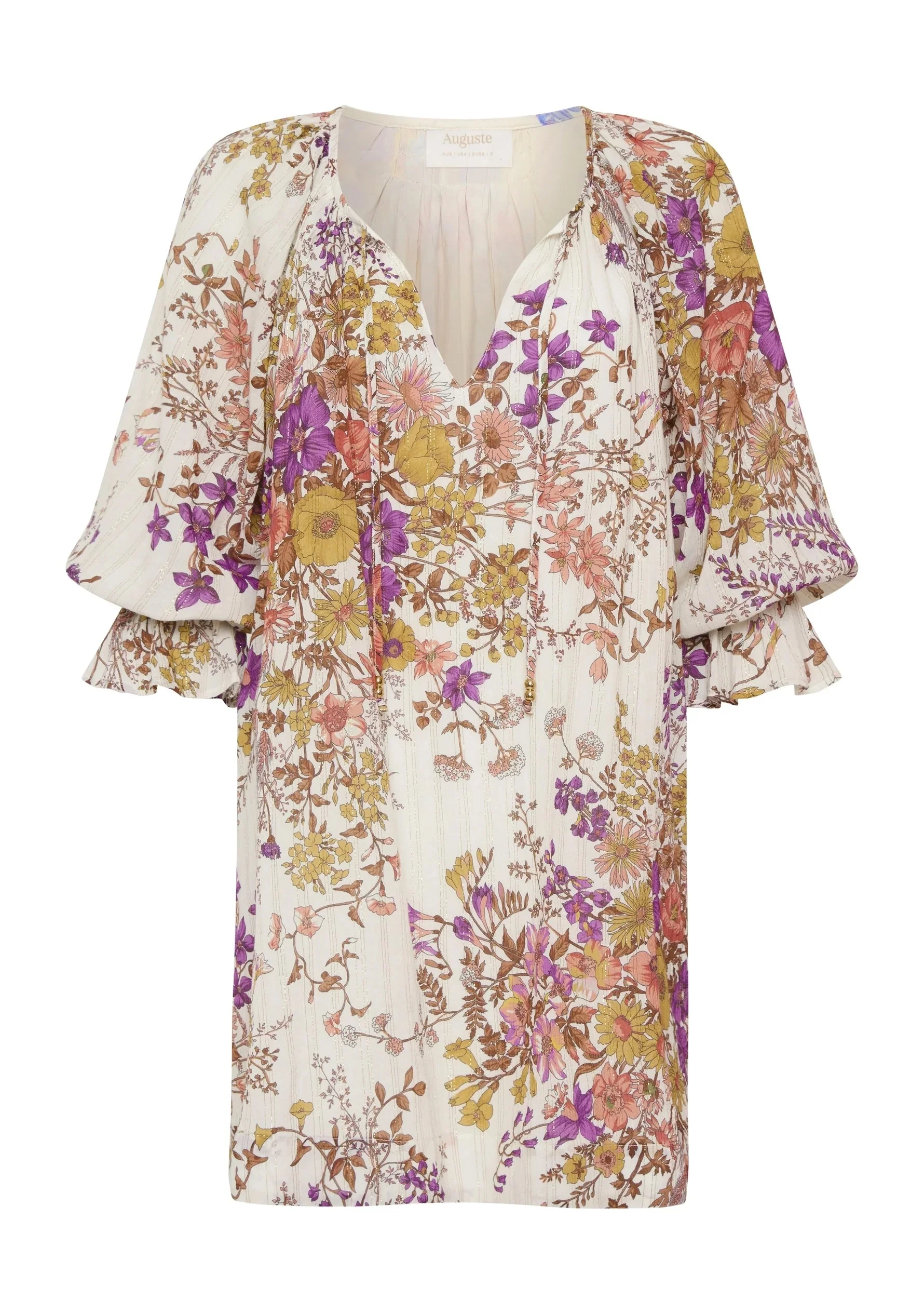 AUGUSTE THE LABEL Womens Carlota Mini Dress - Ivory - Image 6
