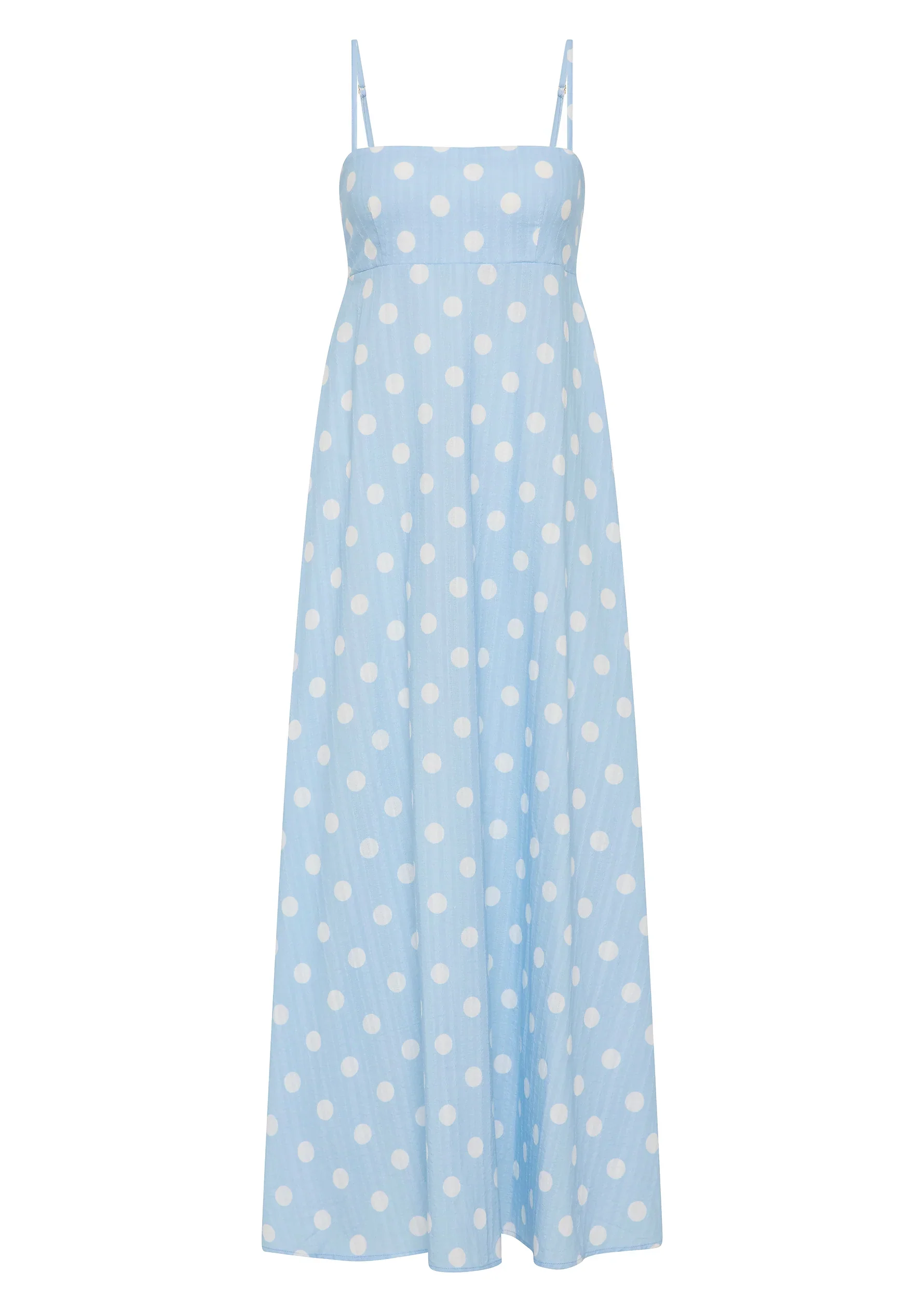 AUGUSTE THE LABEL Womens Ilse Maxi Dress in Sky Blue Polka Dot - Image 4