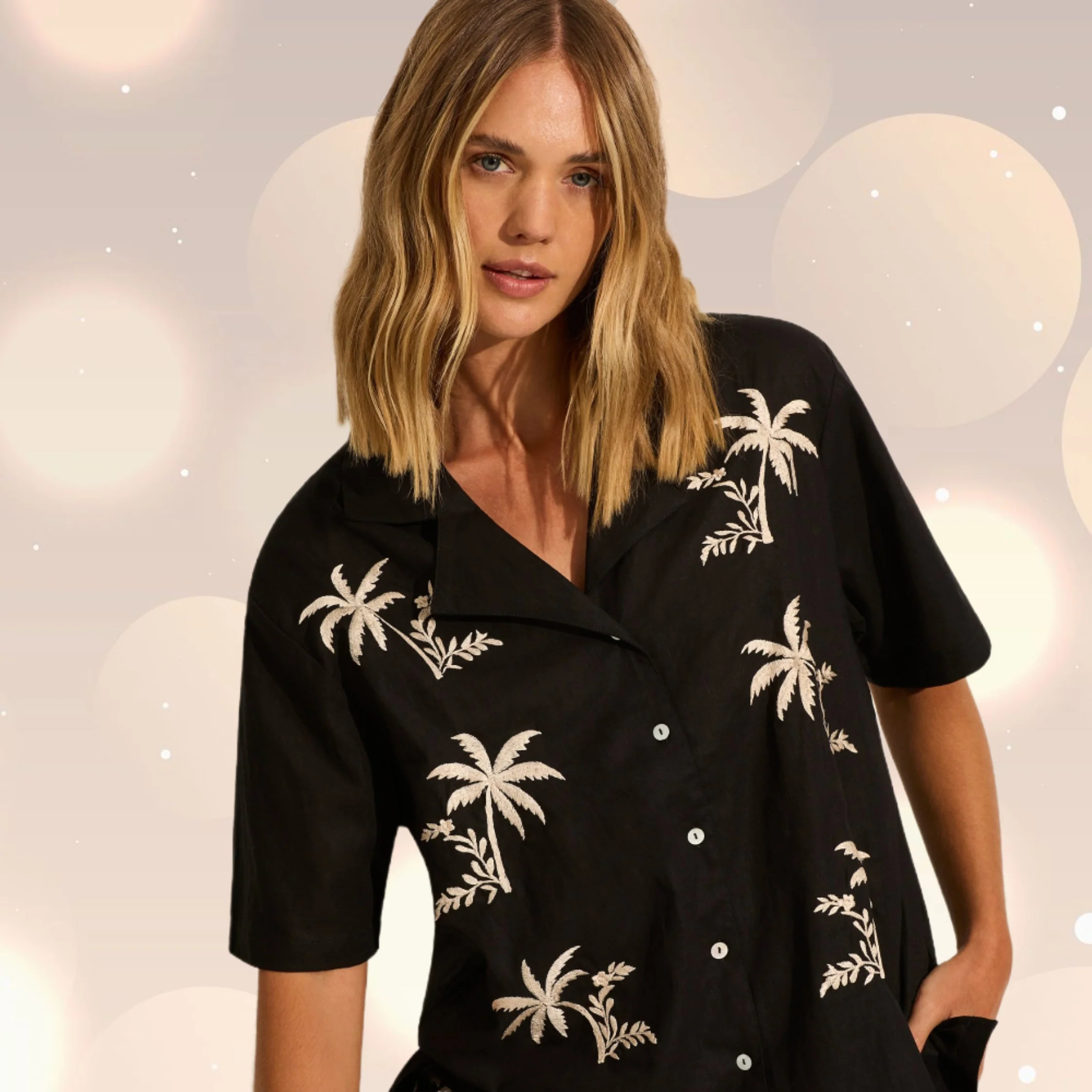 AUGUSTE THE LABEL Womens Joe Linen Shirt - Black - Image 6