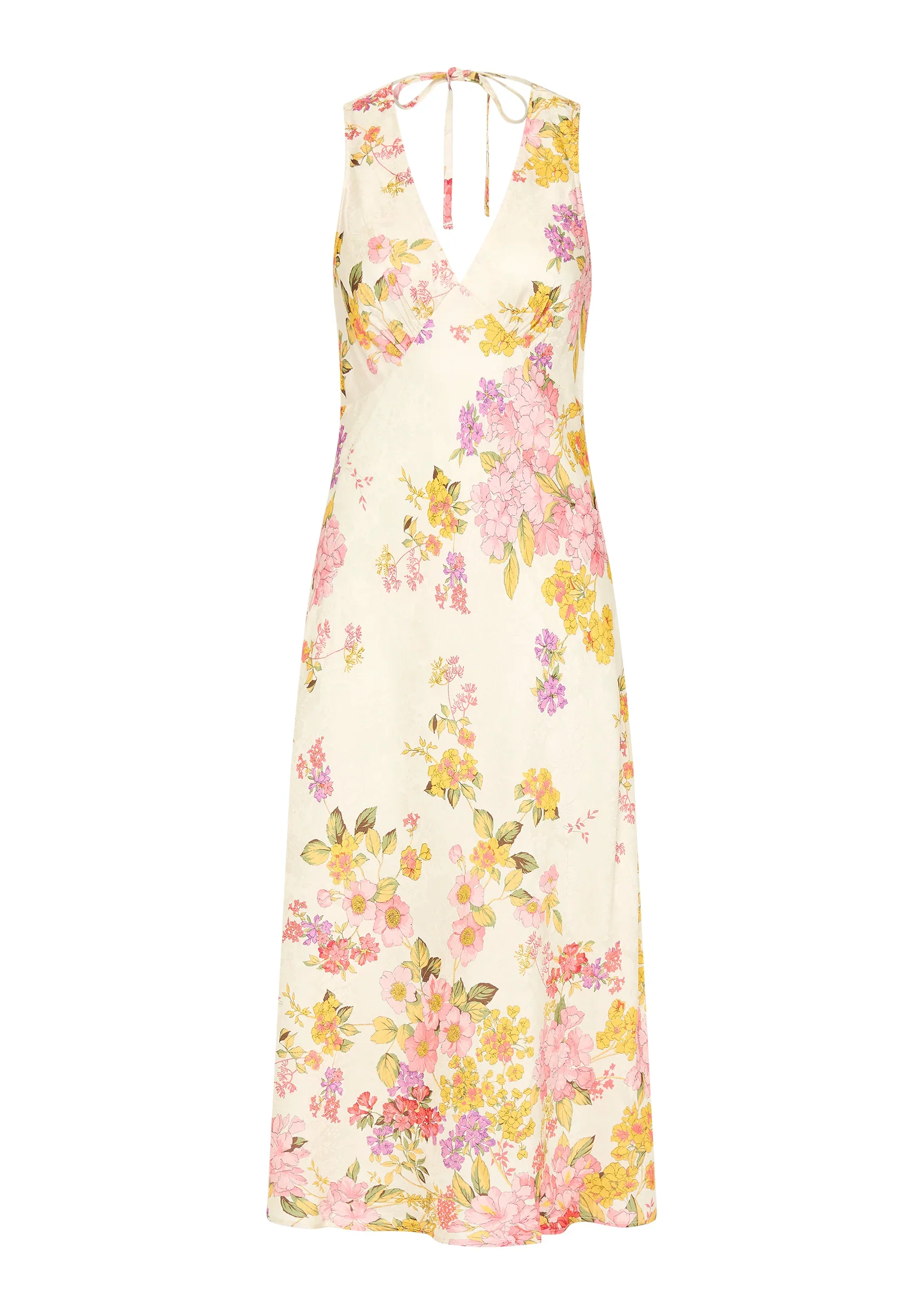 AUGUSTE THE LABEL Womens Lara Midi Dress - Off White - Image 8