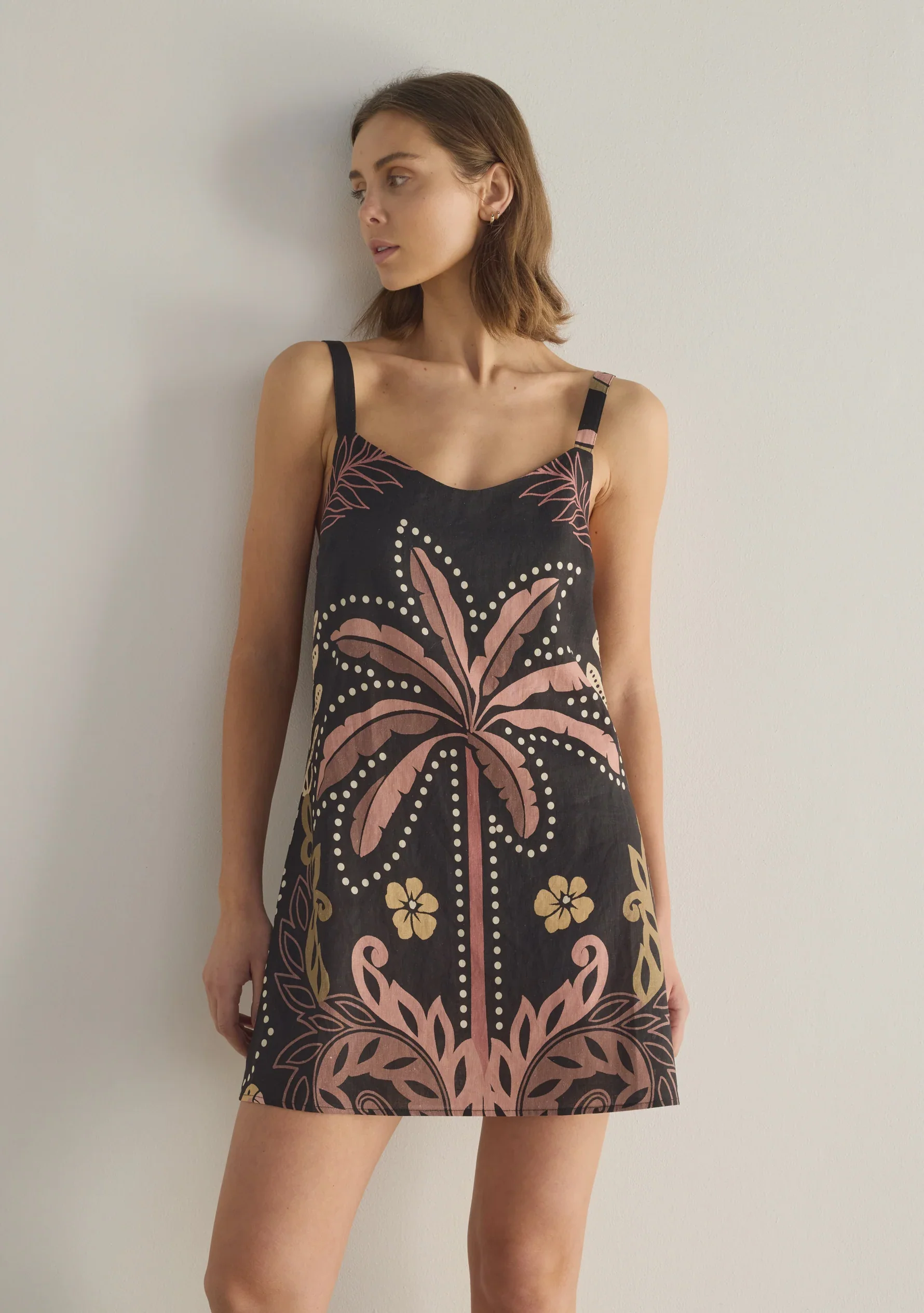 AUGUSTE THE LABEL Womens Marina Mini Dress in Black
