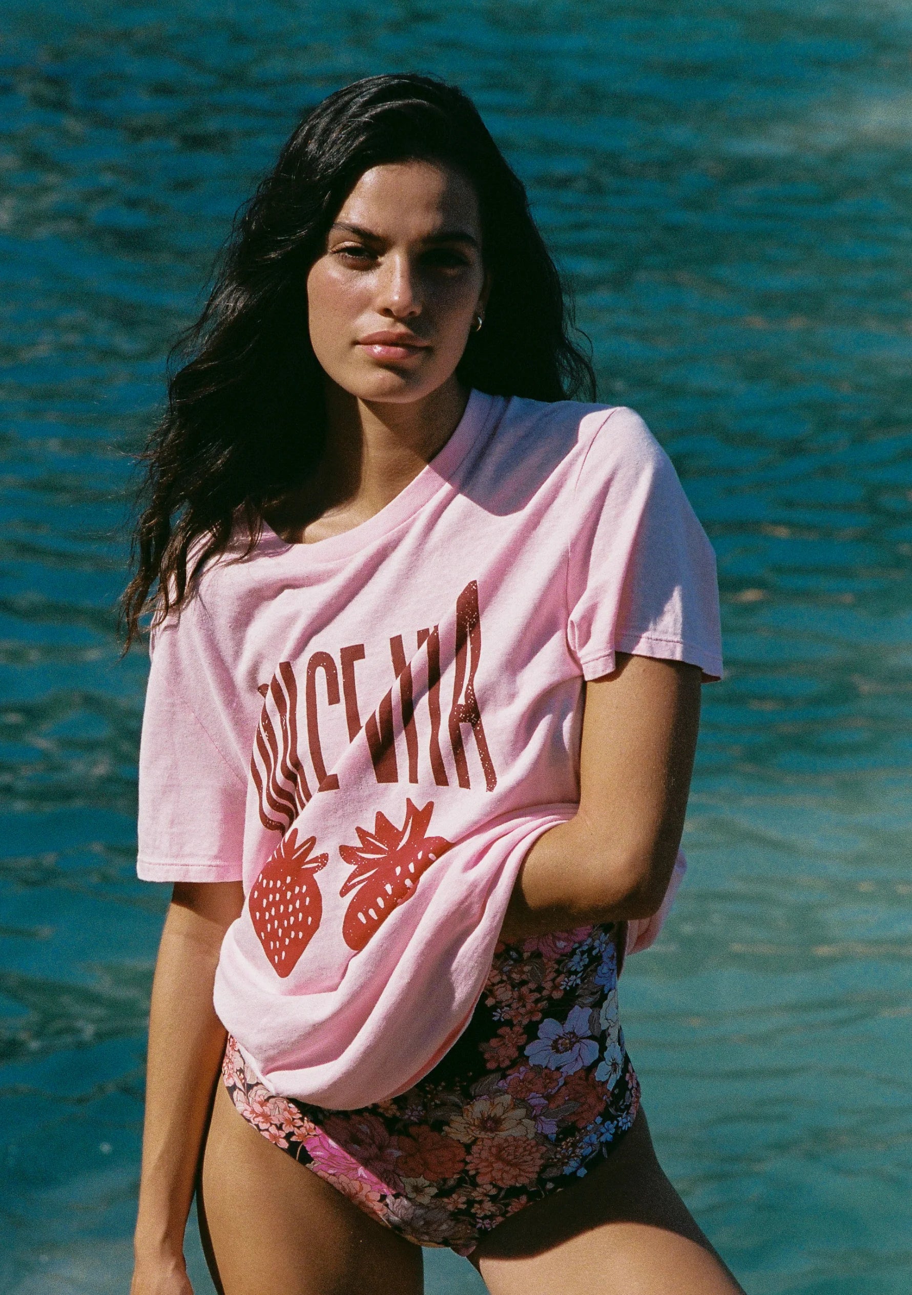 AUGUSTE THE LABEL Womens Sweet Life Classic Tee in Summer Pink - Image 5