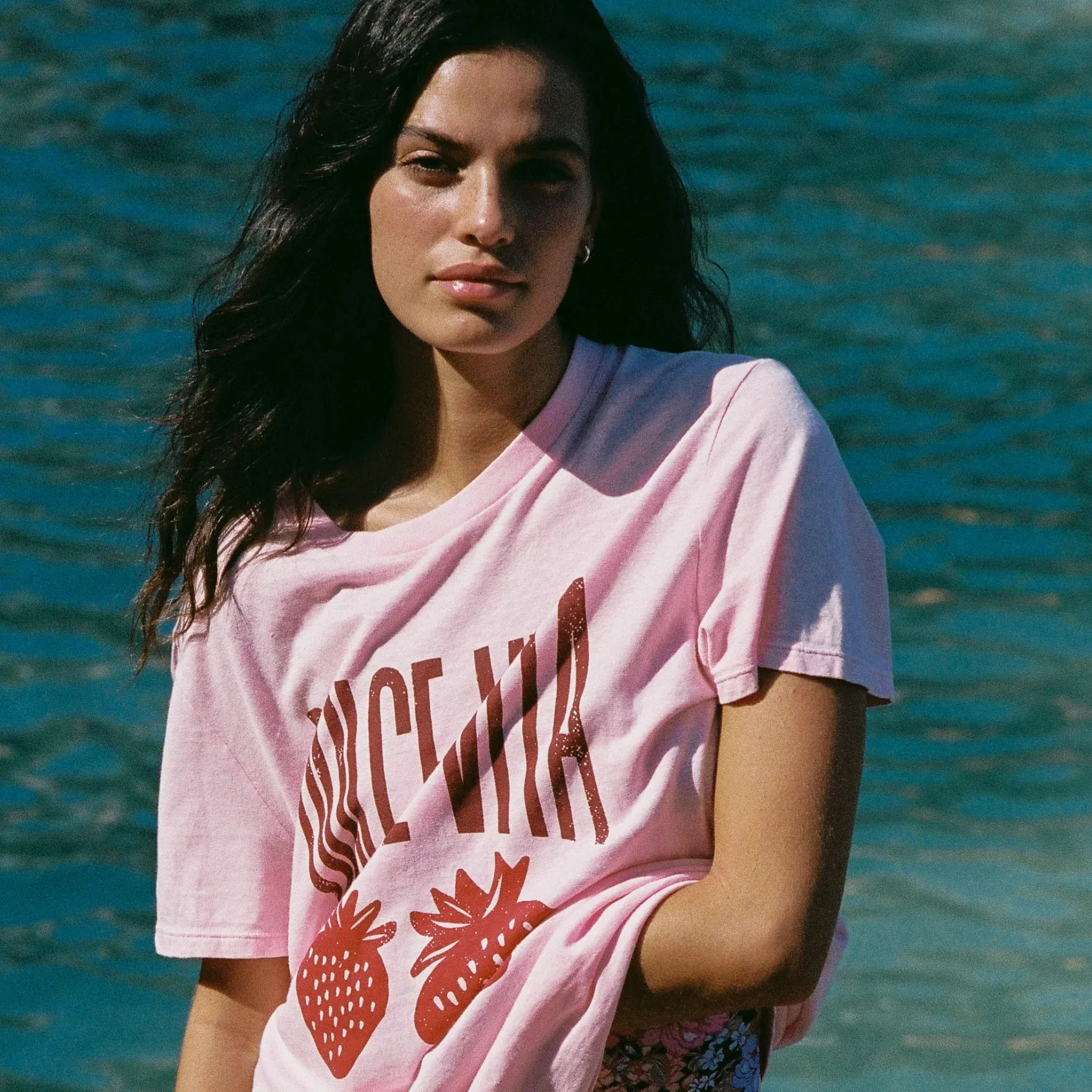 AUGUSTE THE LABEL Womens Sweet Life Classic Tee in Summer Pink - Image 6