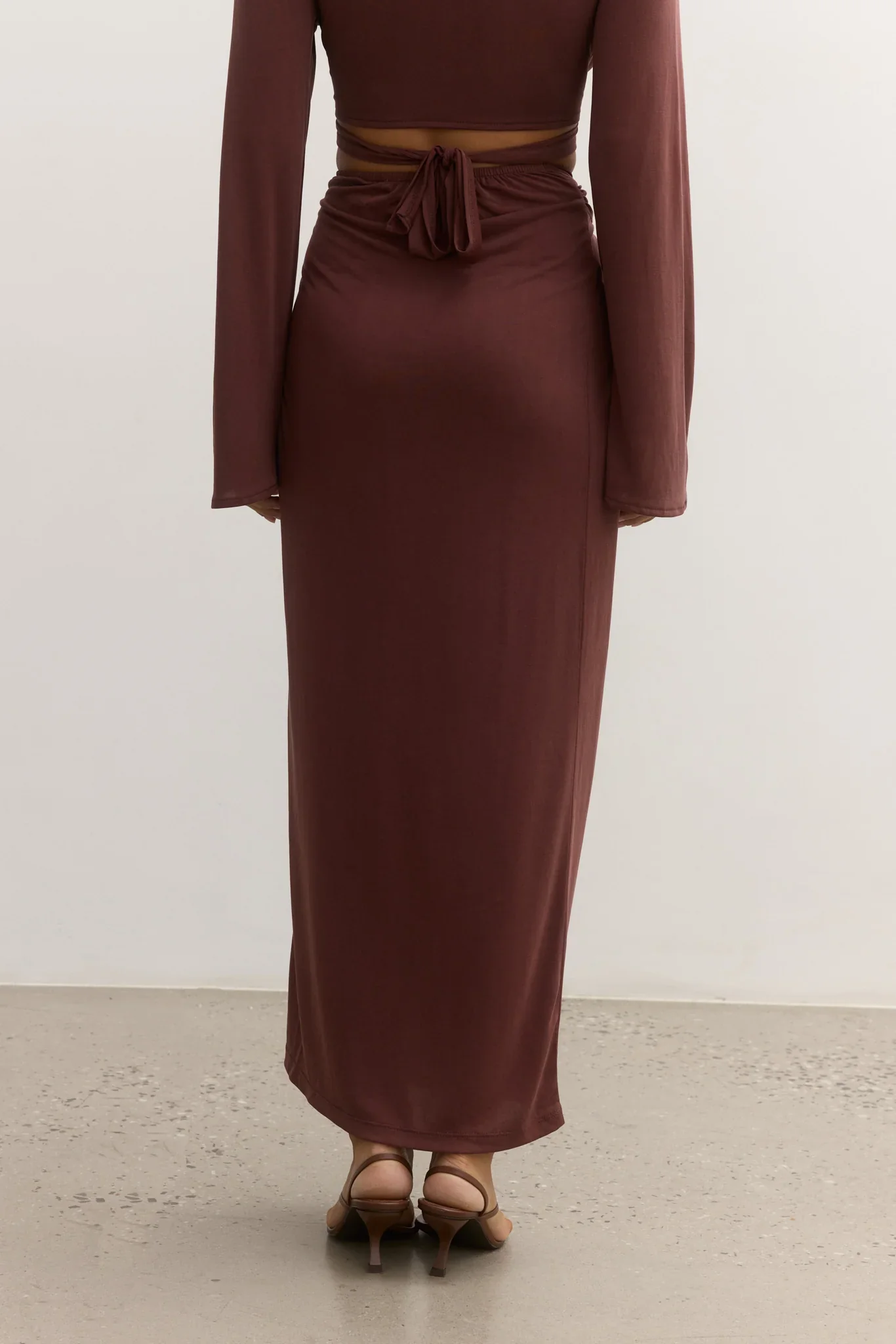 BAYSE BRAND Womens Adriana Skirt Chocolate - Image 4