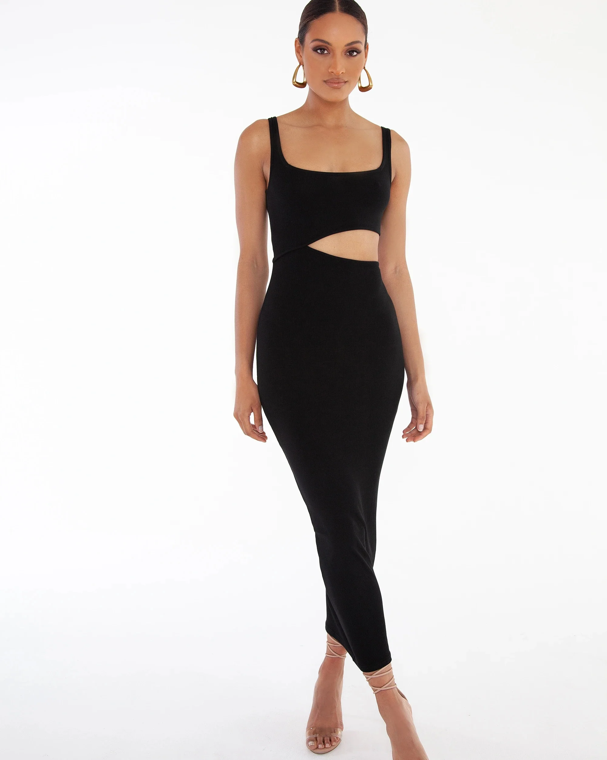 Bayse Brand WOMENS ANGEL MAXI DRESS - BLACK - Image 3