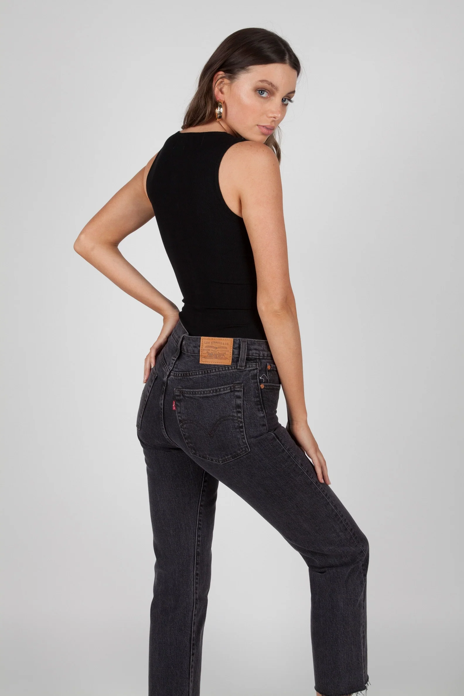 BAYSE BRAND Womens Aurora  Sleeveless Crew Neck Button Down Bodysuit - Black - Image 16
