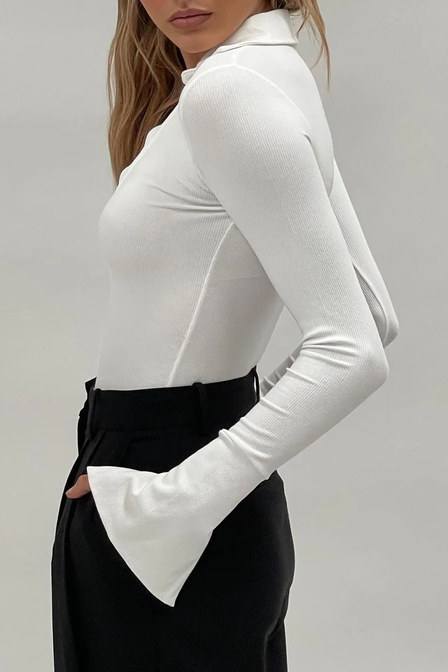 BAYSE BRAND Womens Celine Bodysuit - White - Image 6