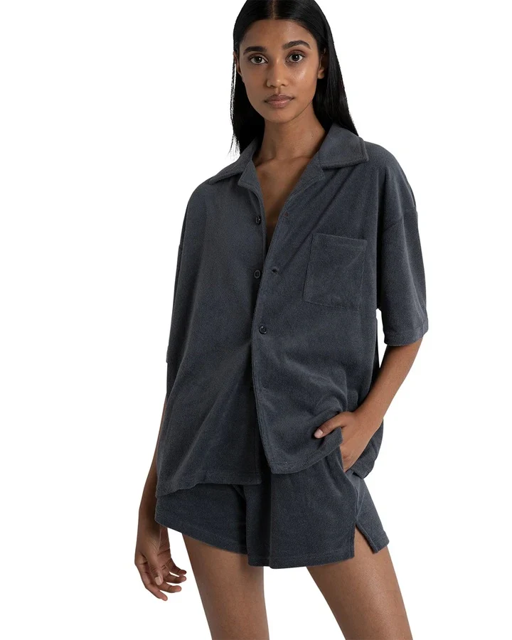 Bayse Brand WOMENS ELLA OVERSIZED SHIRT - BLUE - Image 5
