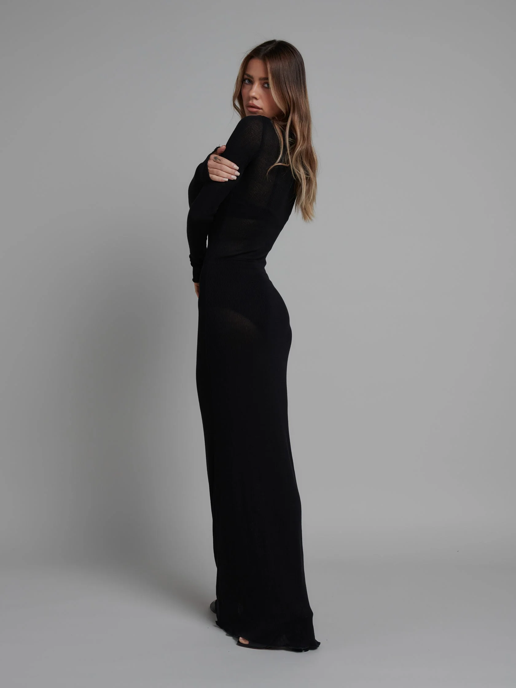 BAYSE BRAND Womens Giselle Maxi Dress - Black - Image 3
