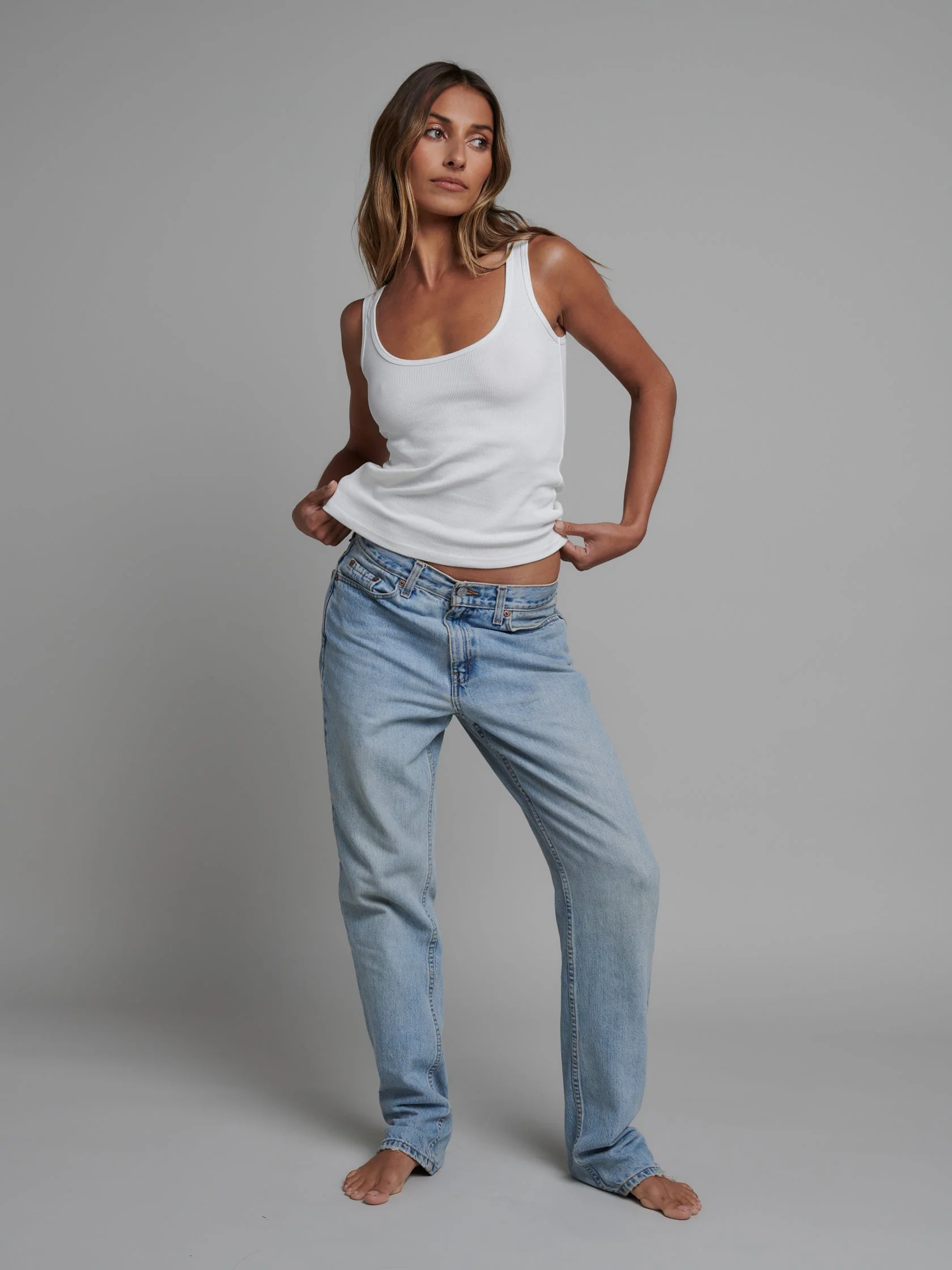 BAYSE BRAND Womens Jordy Tank - White - Image 3
