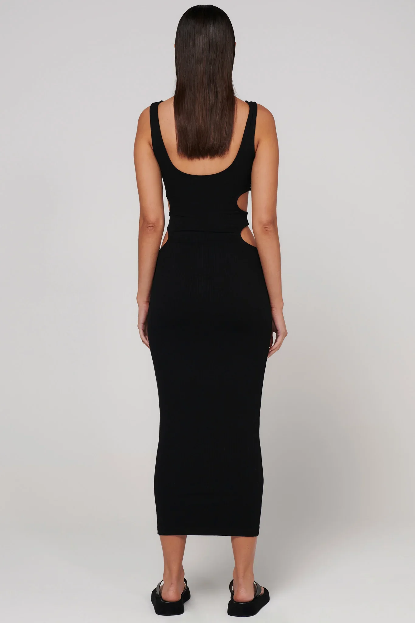 BAYSE BRAND Womens Lane Midi Dress - Black - Image 4