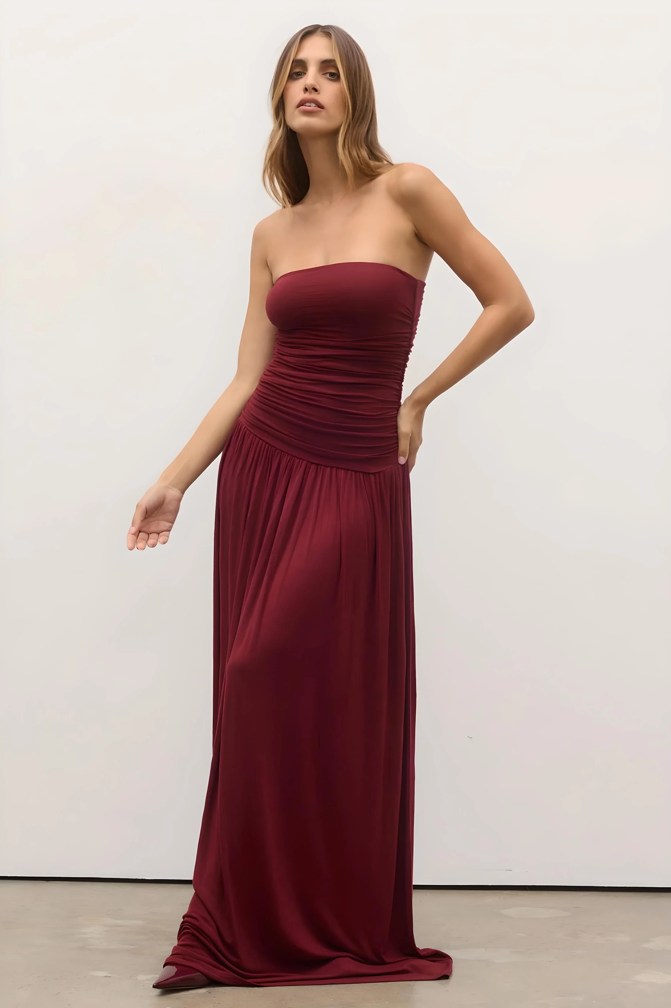 BAYSE BRAND Womens Leah Dress - Wine