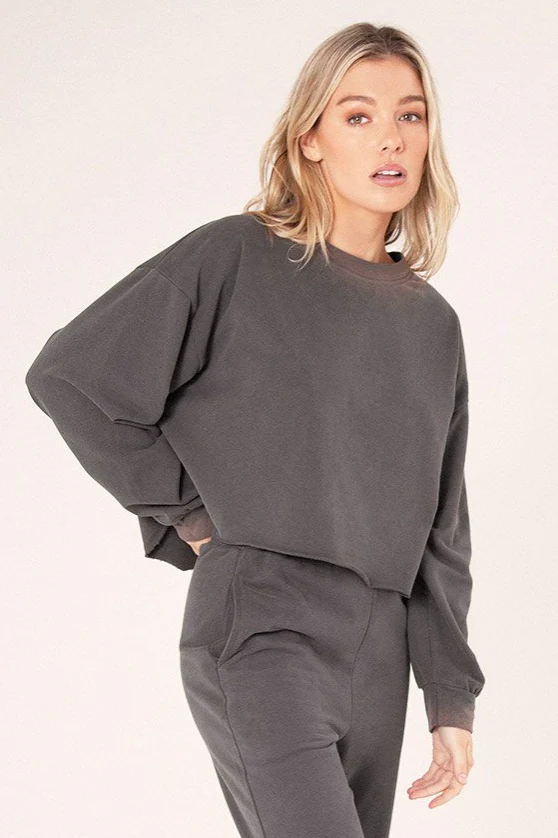 Bayse Brand WOMENS LOUNGE SWEATER - VINTAGE CHARCOAL