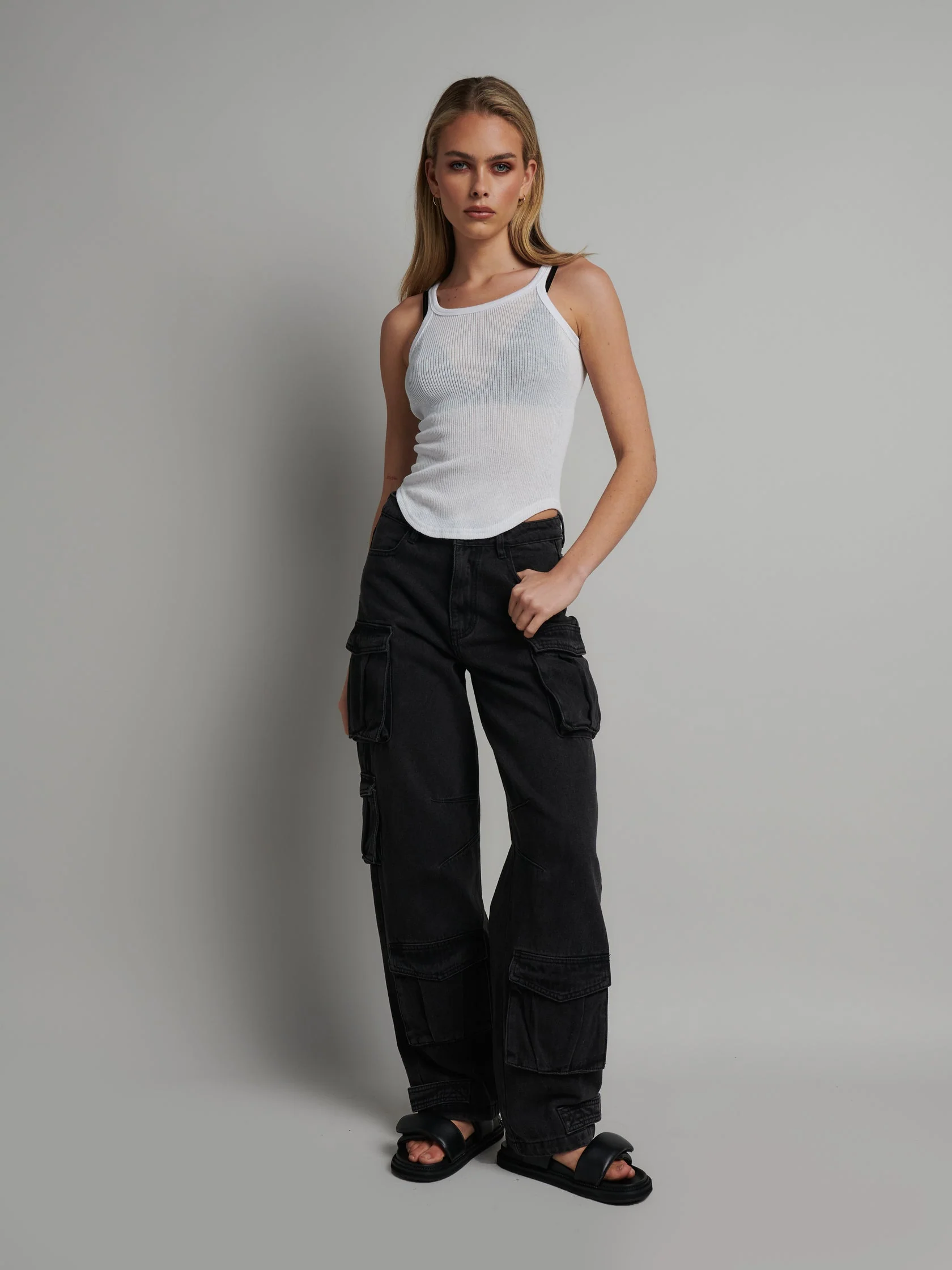 BAYSE BRAND Womens Poppy Tank - White - Image 2