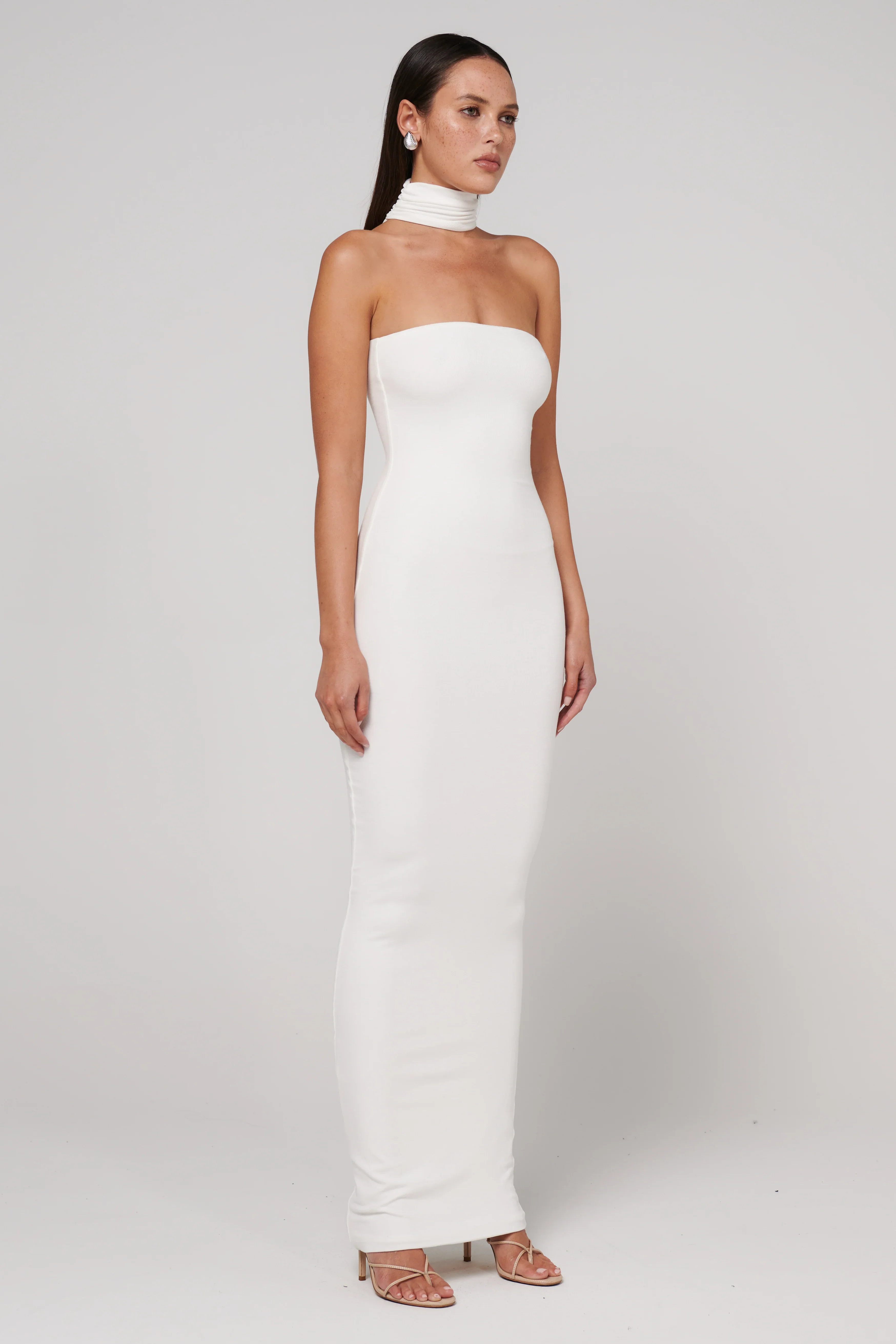 BAYSE BRAND Womens Raine Midi Dress - White - Image 3