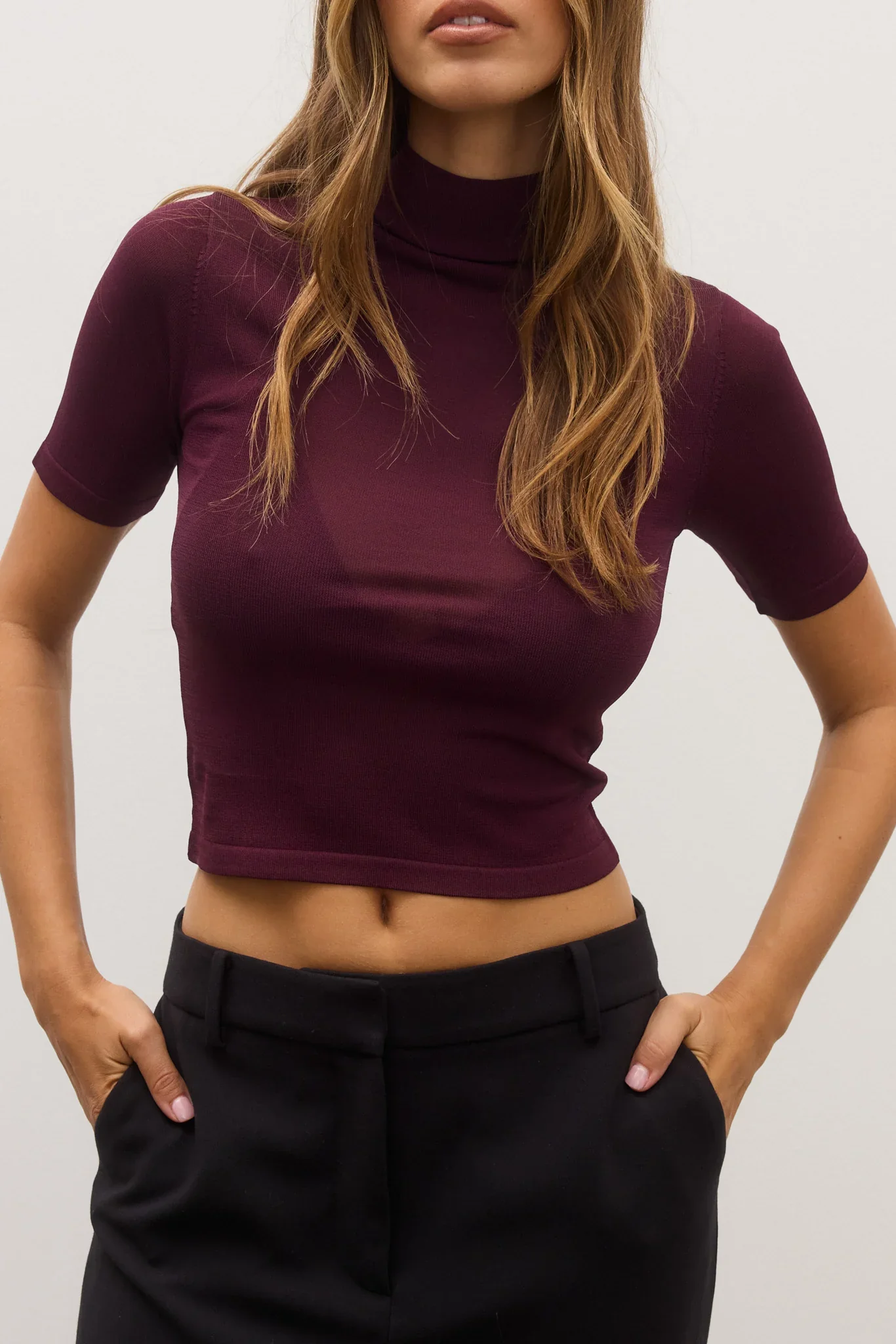 BAYSE BRAND Womens Shay Top Plum - Image 3