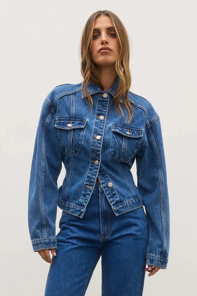 BAYSE BRAND Womens Violet Denim Jacket - Denver Blue