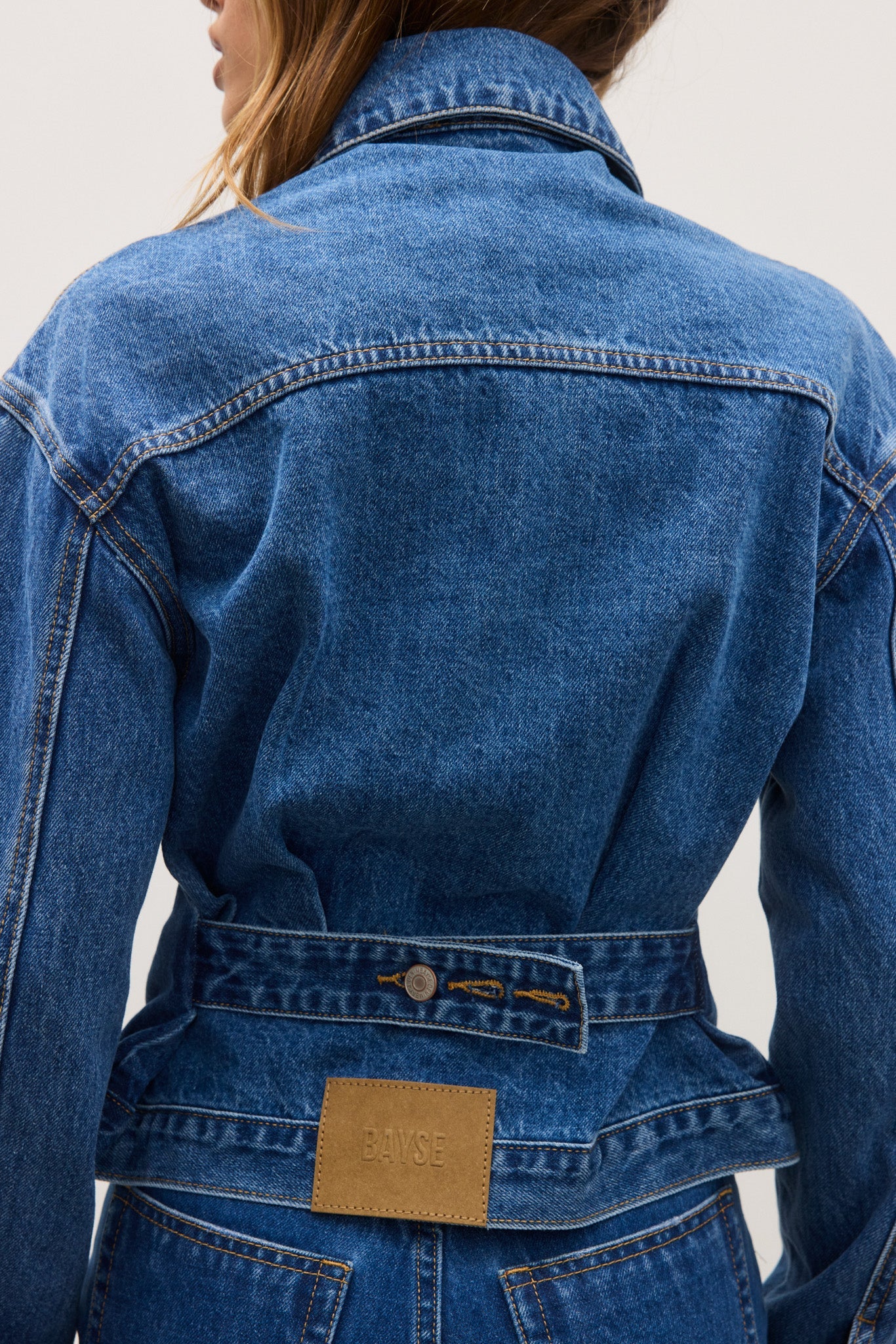 BAYSE BRAND Womens Violet Denim Jacket - Denver Blue - Image 4