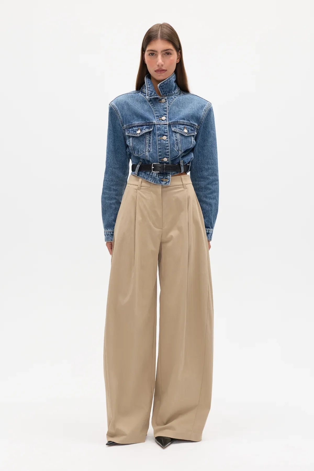BAYSE BRAND Womens Winslow Denim Jacket in Ash Tide Blue - Image 2
