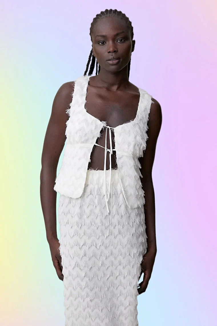 BLANCA STUDIO Womens Lazlo Maxi Skirt - White - Image 2