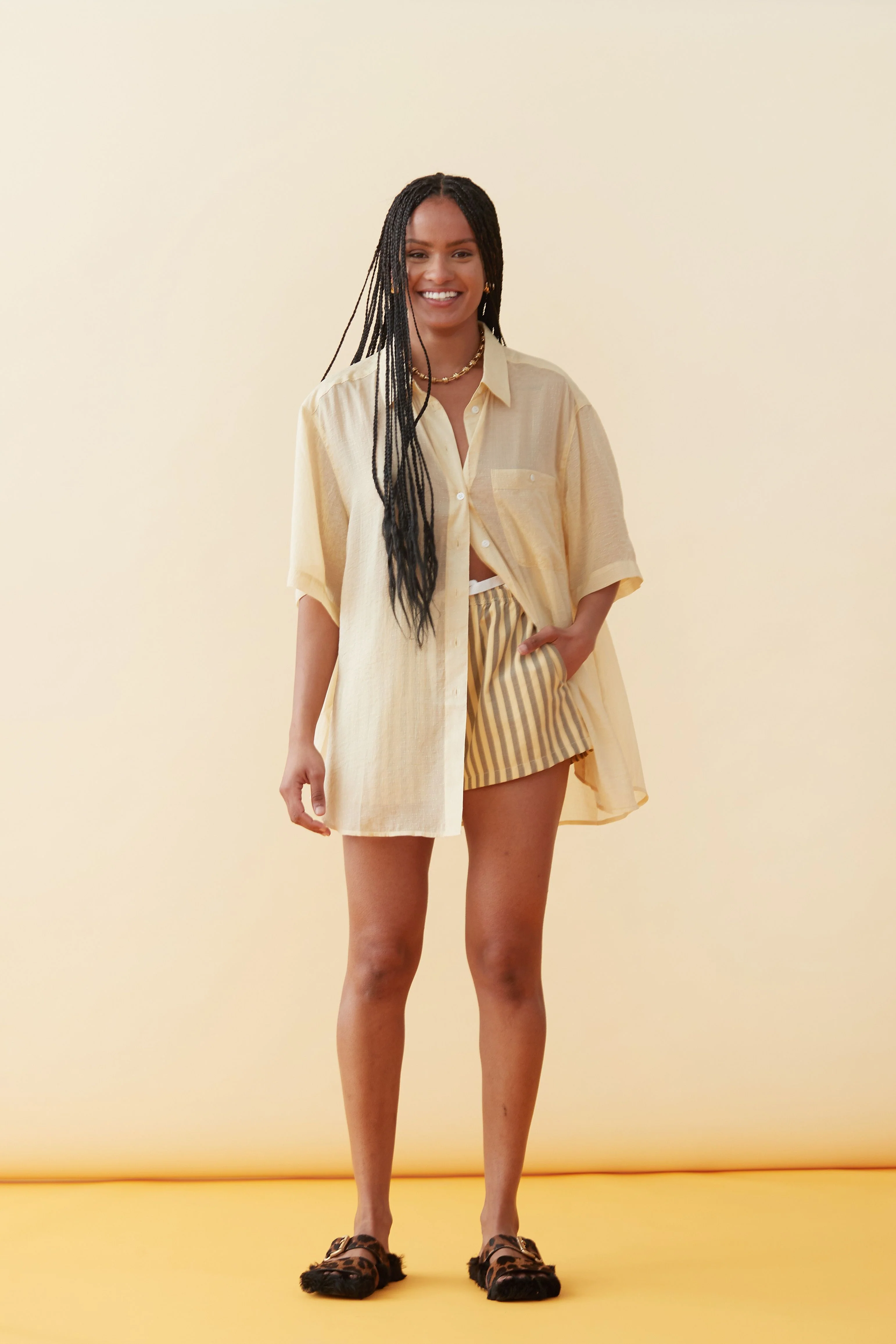 BLANCA Womens Audrey Shirt - Butter - Image 2