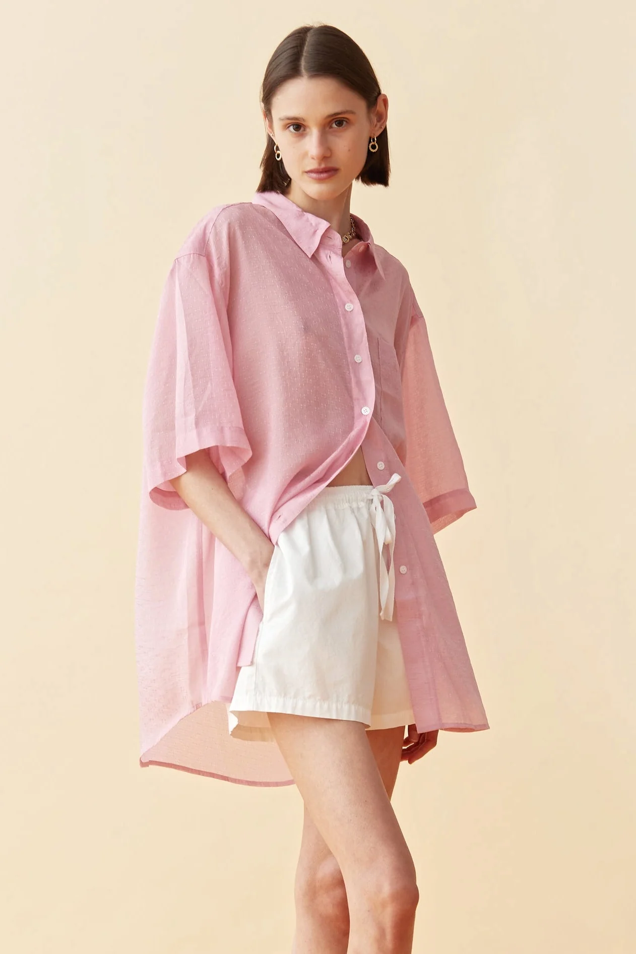 BLANCA Womens Audrey Shirt - Pink