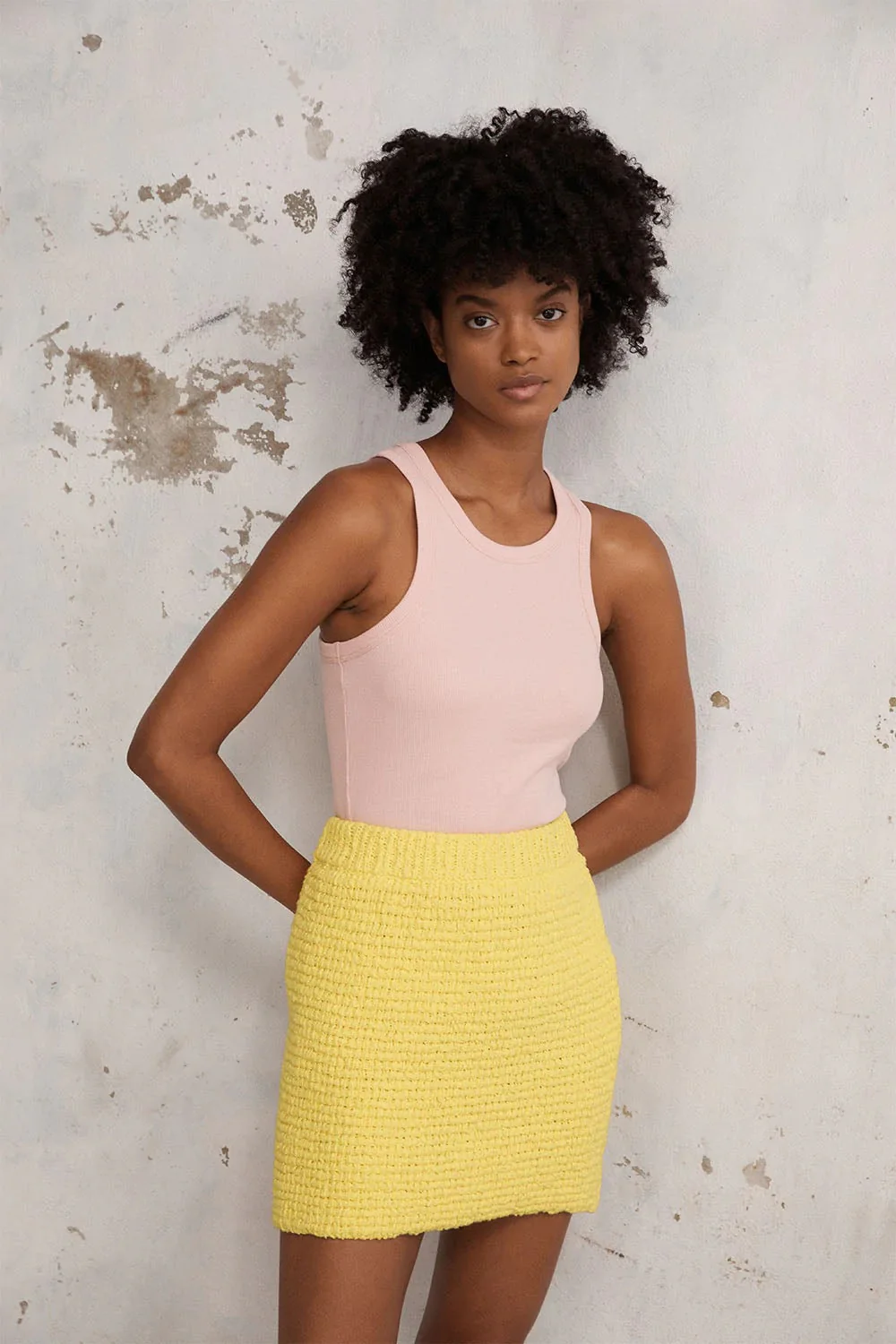 BLANCA Womens Belle Mini Skirt Yellow - Image 3