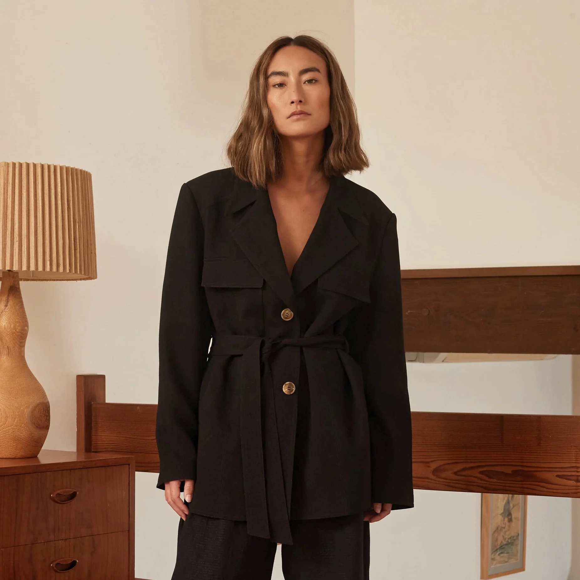 BLANCA Womens Denis Blazer Black - Image 4