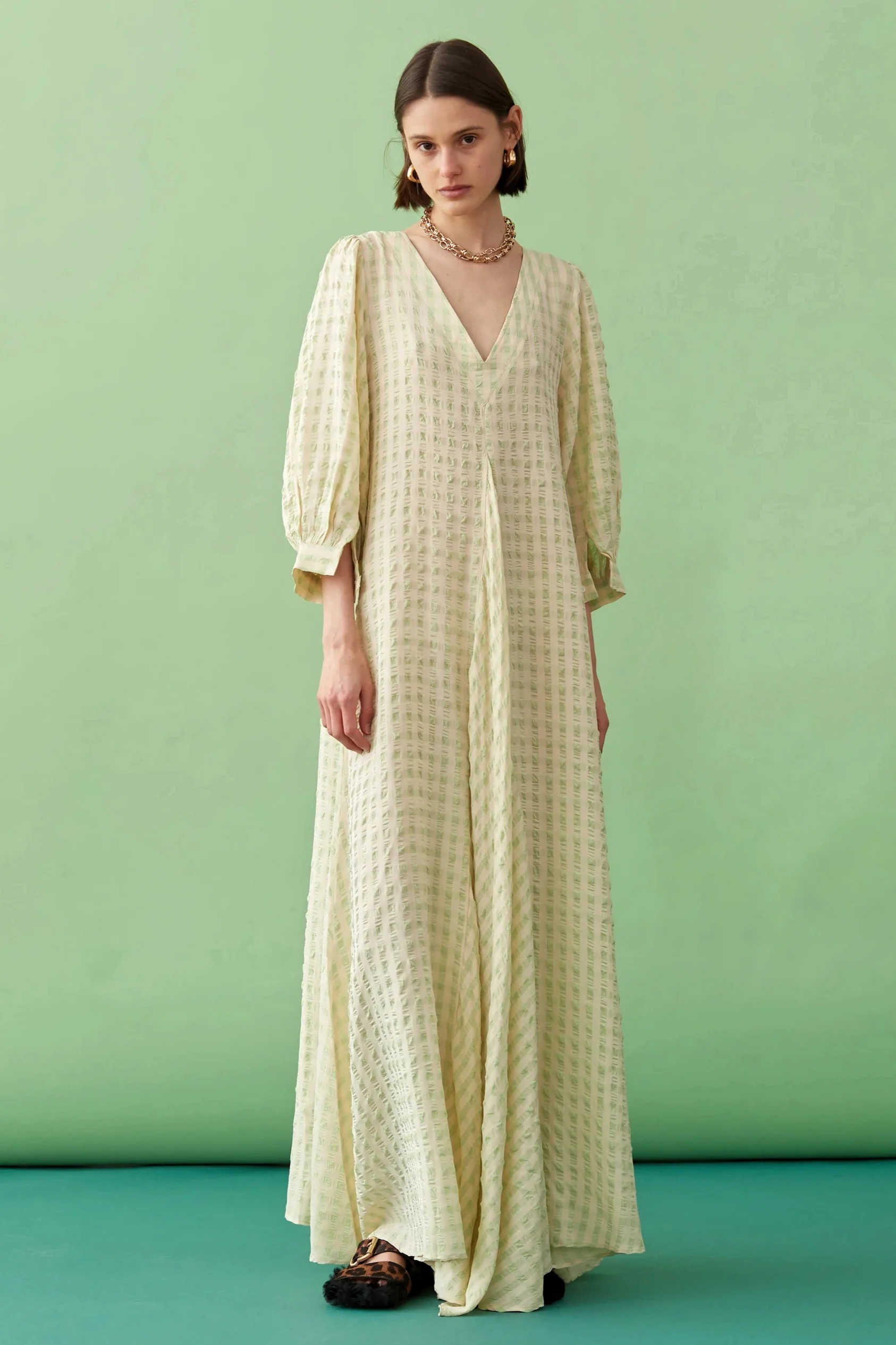 BLANCA Womens Fennie Squared Dress Khaki