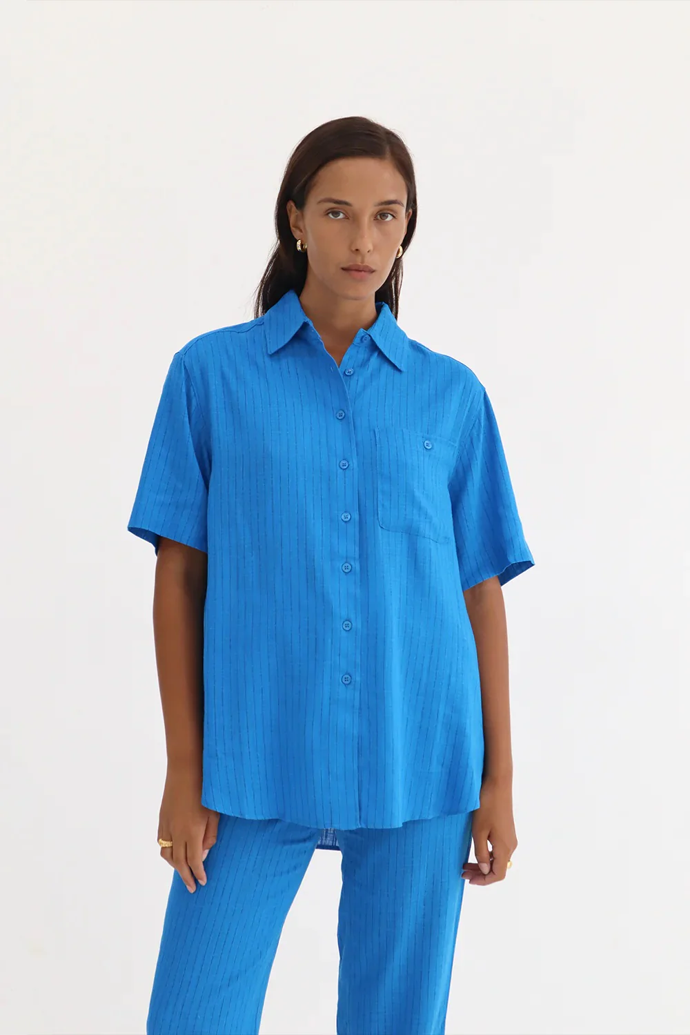 BLANCA Womens Genevieve Shirt Blue - Image 14
