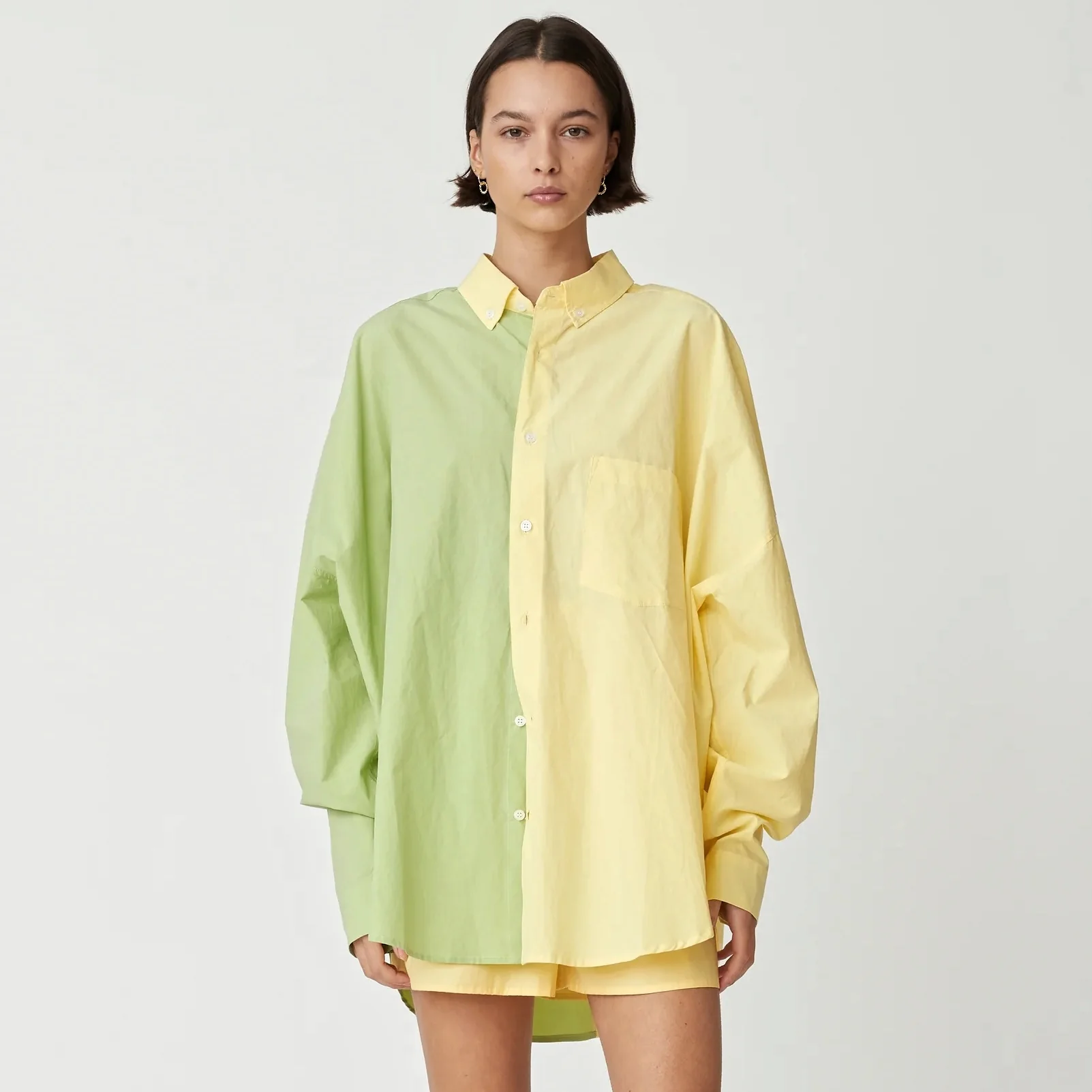BLANCA Womens Henrietta Shirt Yellow & Green - Image 2