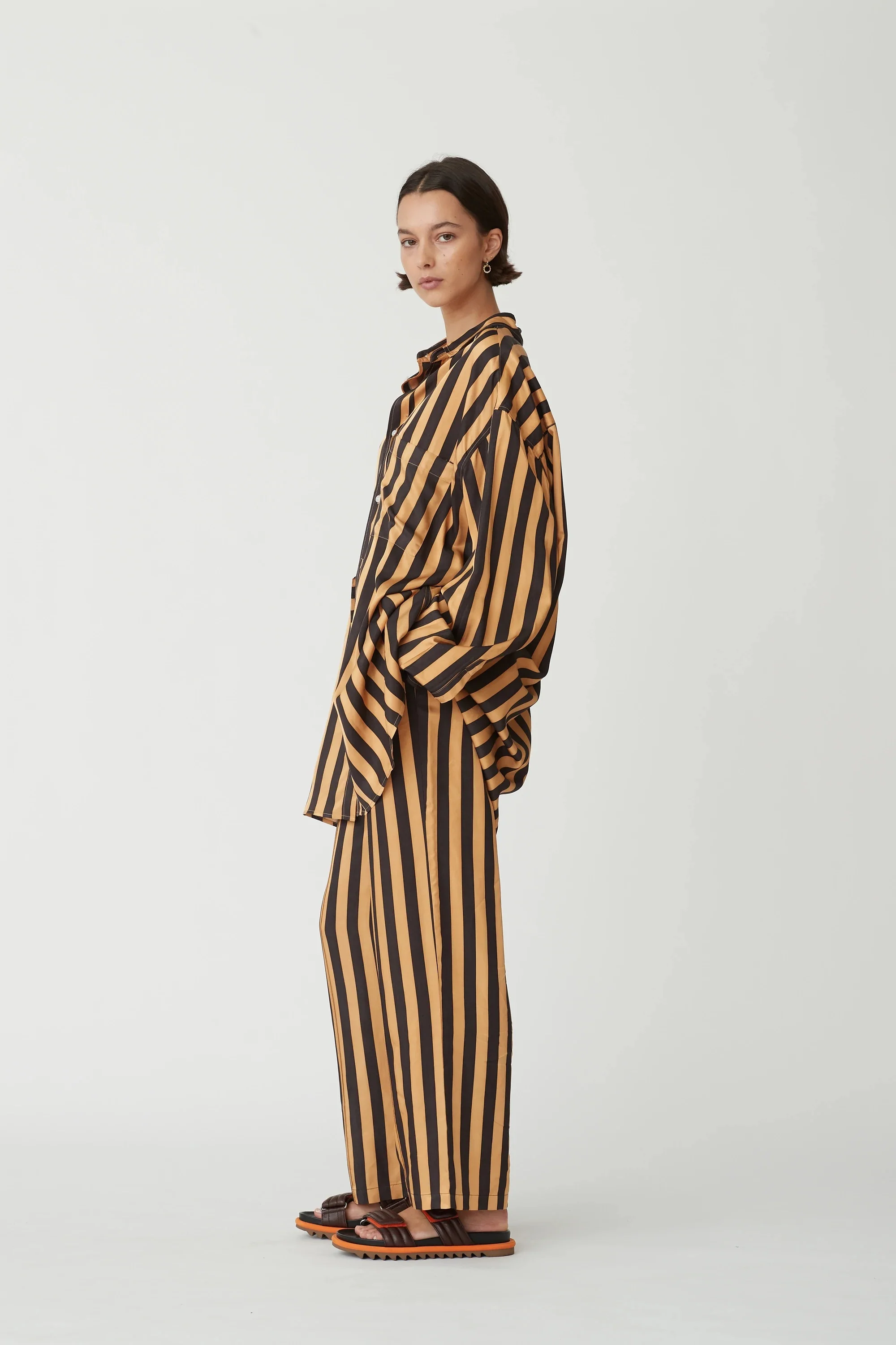 BLANCA Womens Jordan Pants Black & Gold Stripe - Image 3