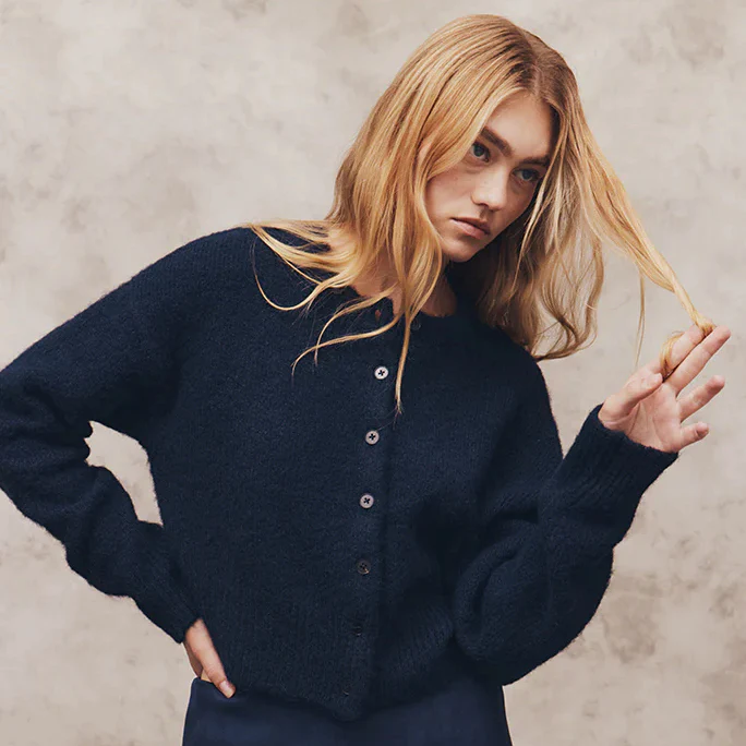BLANCA Womens Marlo Cardigan Navy - Image 5