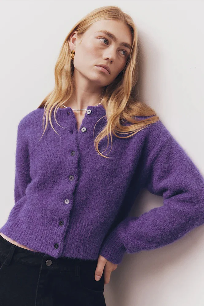BLANCA Womens Marlo Cardigan Purple - Image 2
