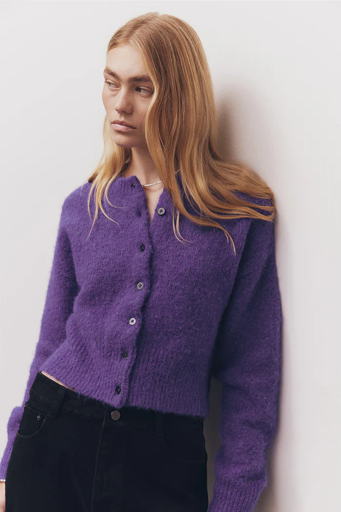 BLANCA Womens Marlo Cardigan Purple - Image 5