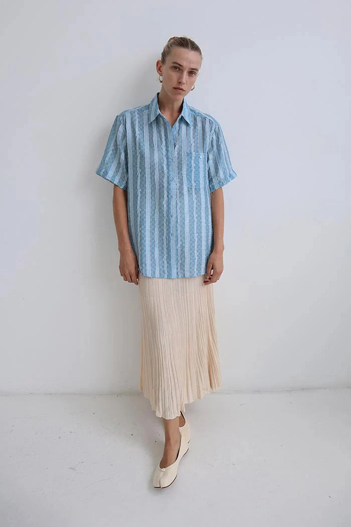 BLANCA Womens Micola Shortsleeve Shirt - Blue - Image 6