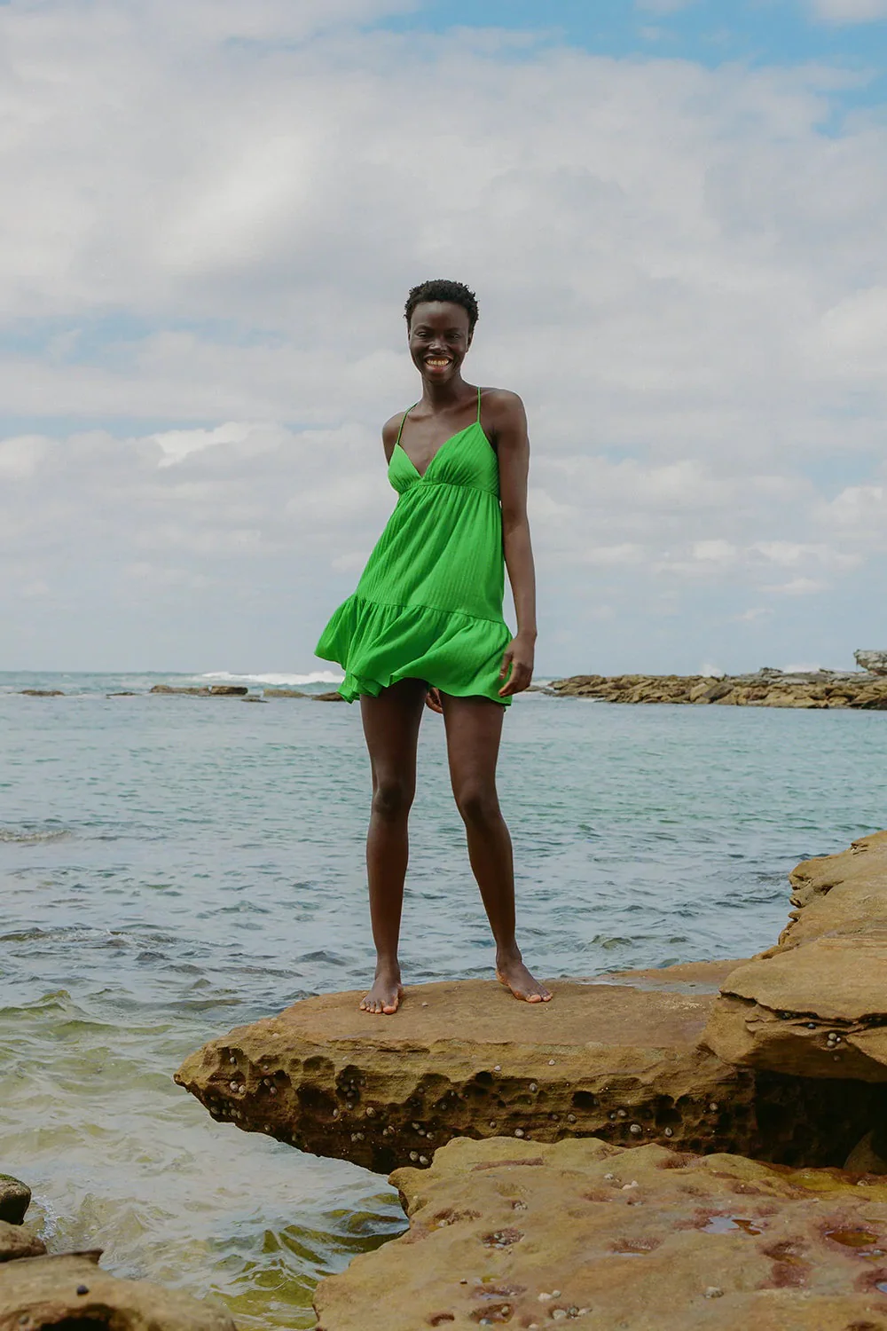 BLANCA Womens Molly Dress Green - Image 3