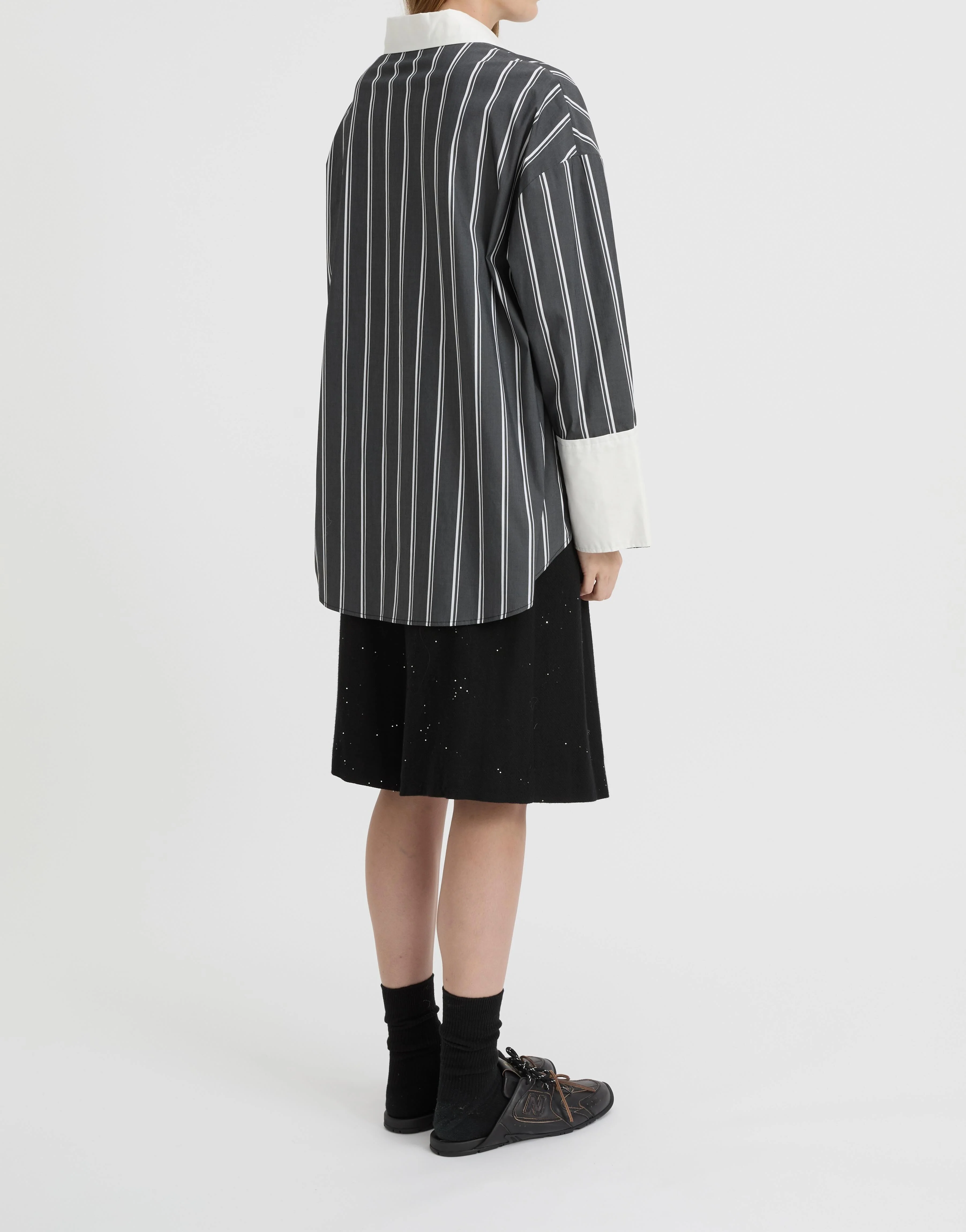 BLANCA Womens Opal Shirt - Black / White Stripe - Image 3