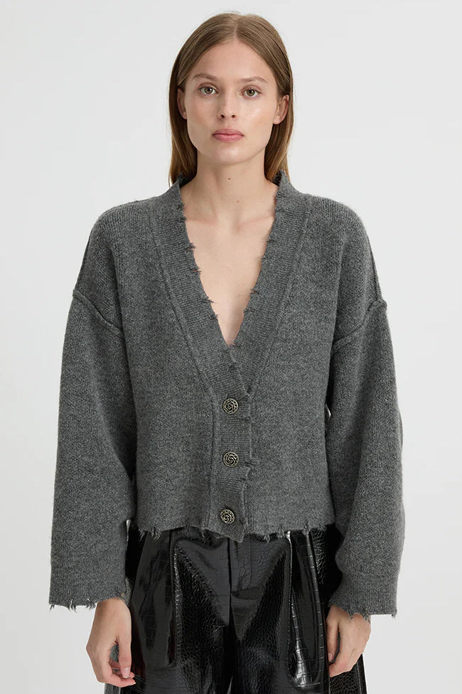 BLANCA Womens Pepa Cardigan Charcoal Grey - Image 11