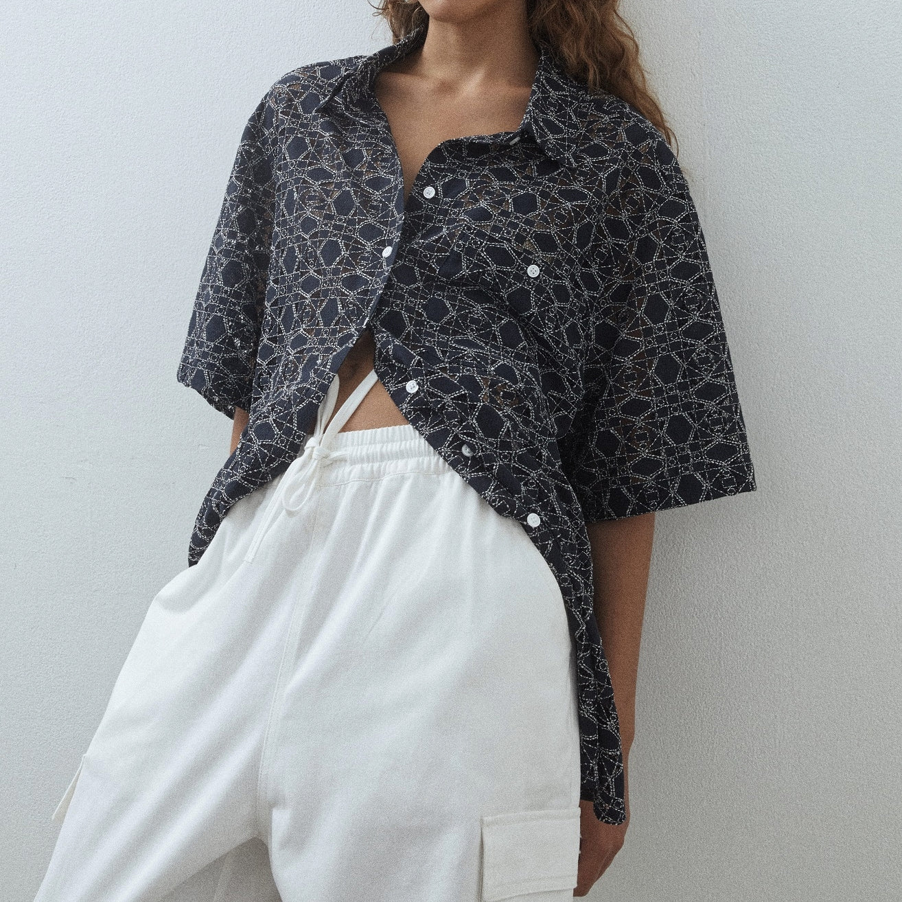 BLANCA Womens Saskia Shirt Navy - Image 2