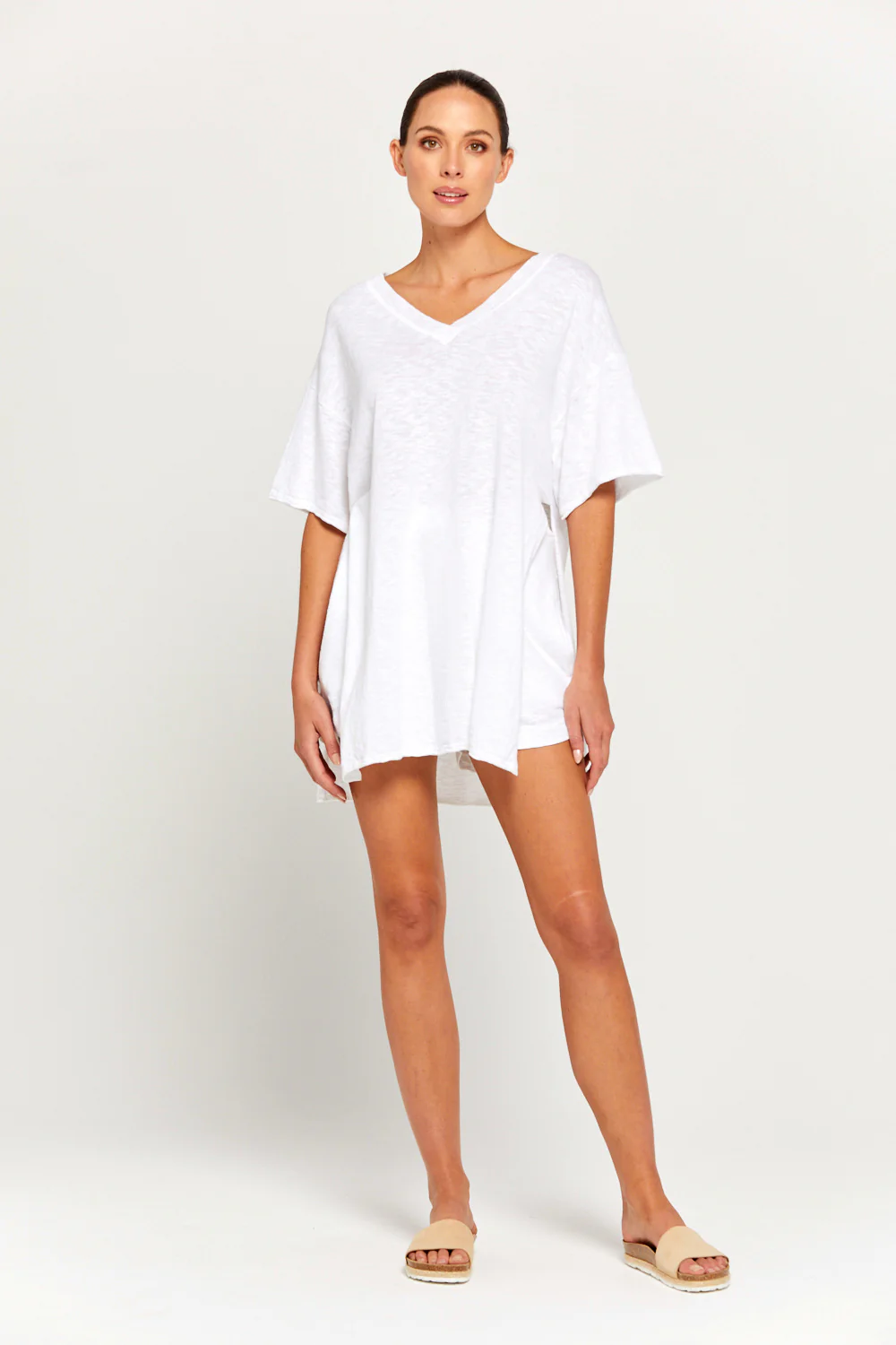 BY RIDLEY Womens Teresa Linen Top - White - Image 4
