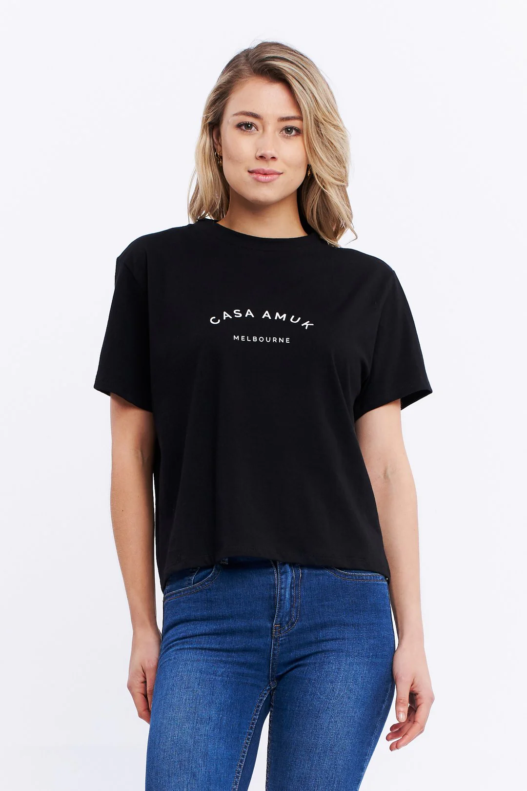Casa Amuk WOMENS HERITAGE LOGO TEE - BLACK - Image 3