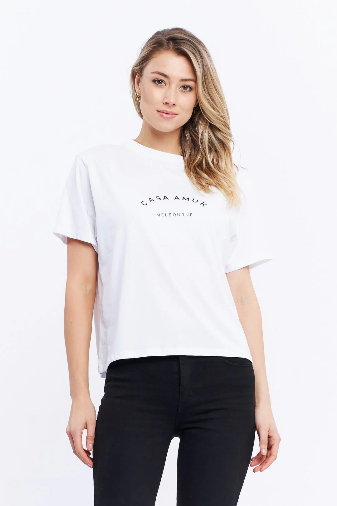 Casa Amuk WOMENS HERITAGE LOGO TEE - WHITE - Image 3