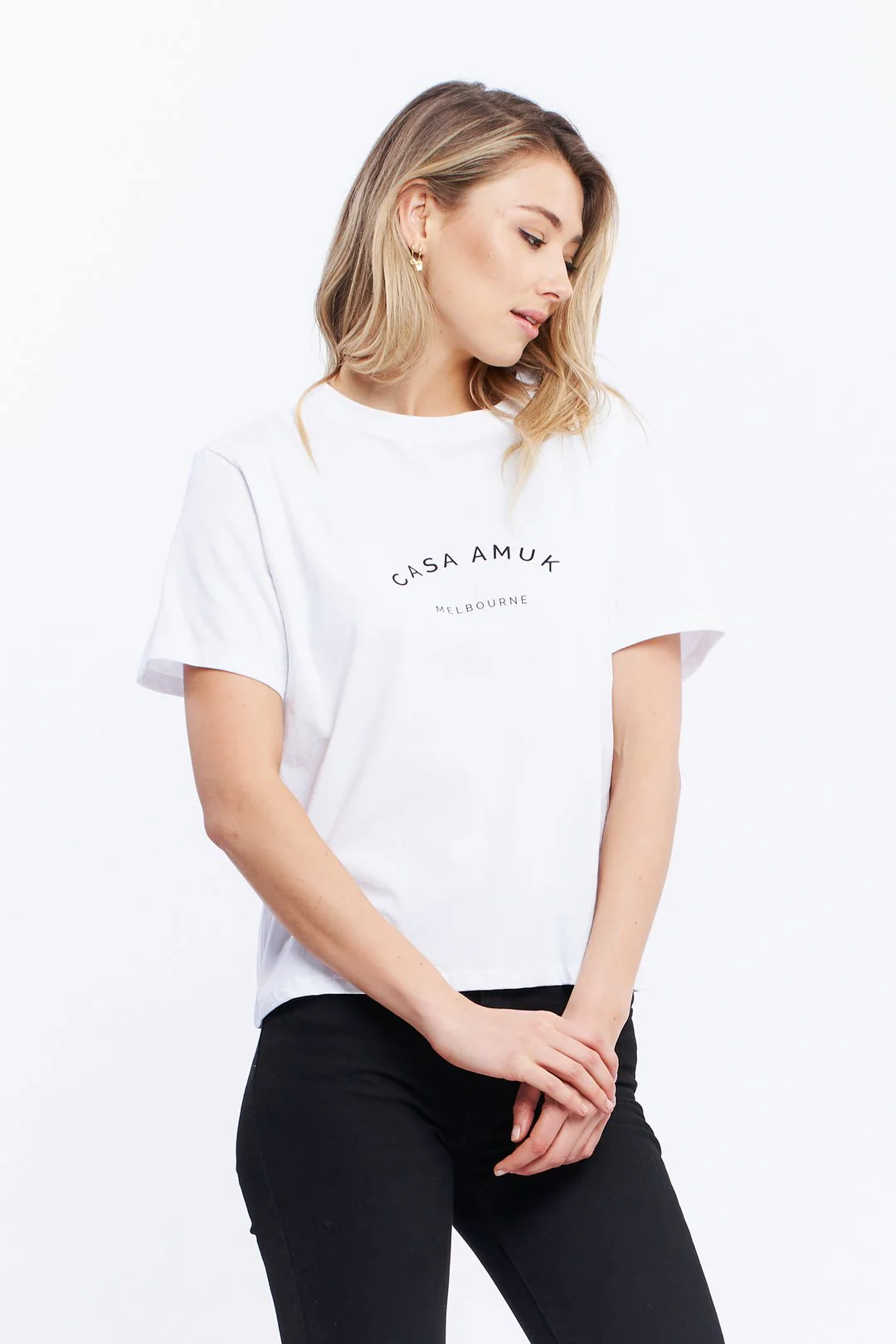 Casa Amuk WOMENS HERITAGE LOGO TEE - WHITE - Image 9
