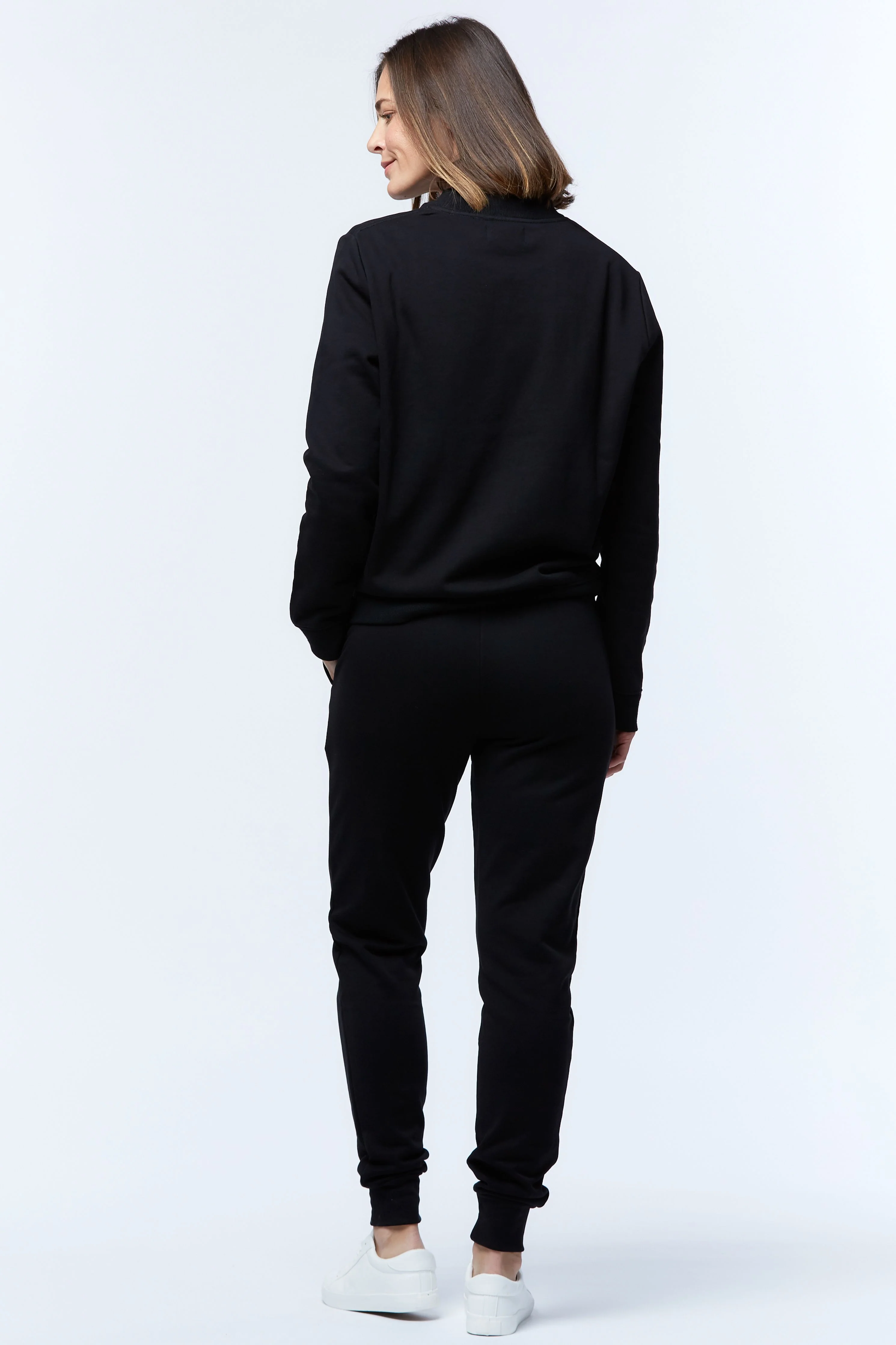 Casa Amuk WOMENS VARSITY SWEATER - BLACK/CHILLI - Image 9