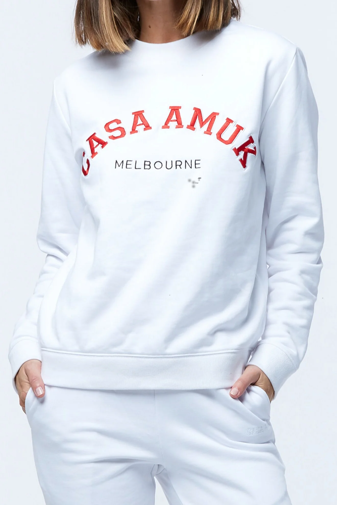 Casa Amuk WOMENS VARSITY SWEATER - WHITE - Image 11